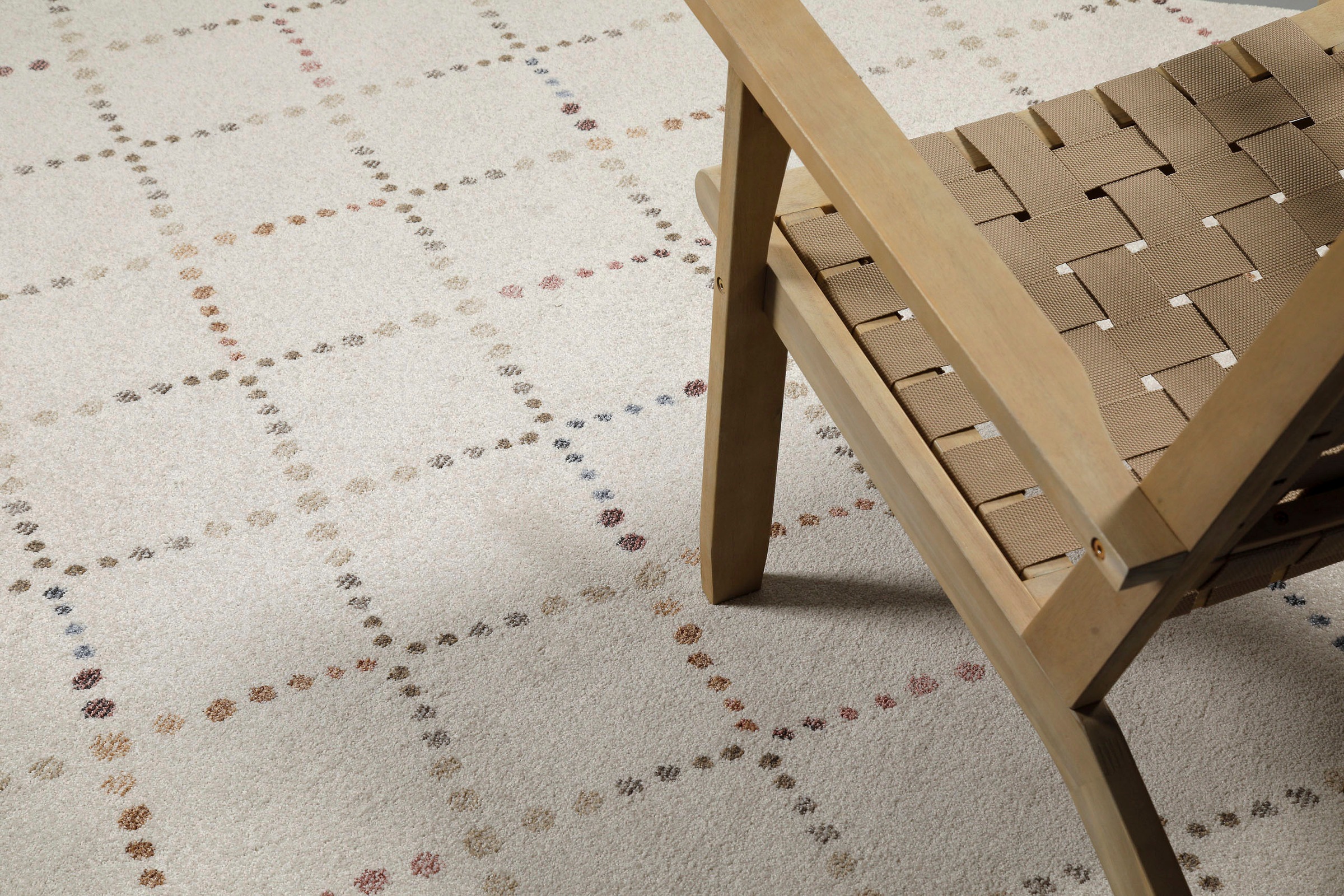 GOODproduct Teppich »Thoren« rechteckig 12 mm Höhe weicher Kurzflor, Rautenmuster mit Fransen, Wohnzimmer, Schlafzimmer