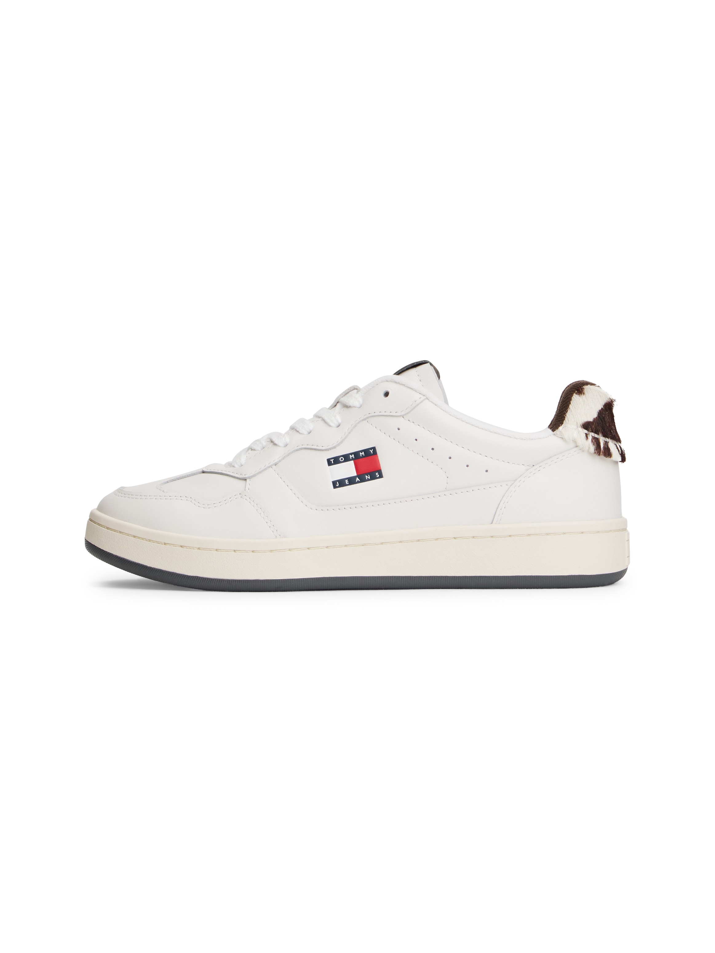 Tommy Jeans Baskets à plateforme »ARCHIVE '98 CALF HAIR TAB«  , chaussure de loisir, chaussure basse, chaussure à lacets avec drapeau logo typique