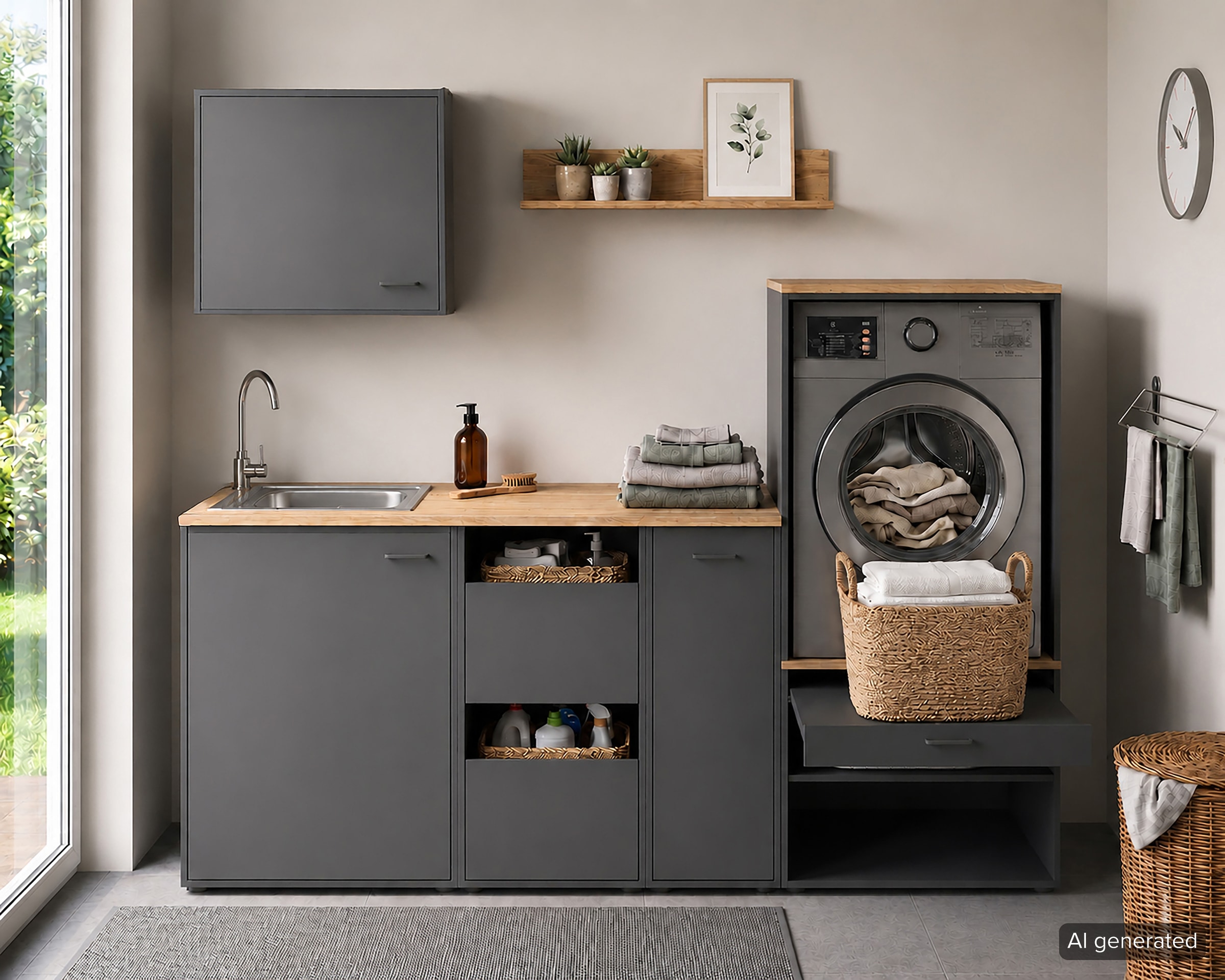 Schildmeyer Étagère murale »Solea, Regalablage,melaminharzbeschichtet, Made in Germany,B: 80cm« Fabrication solide - Ce produit est fabriqué en Allemagne