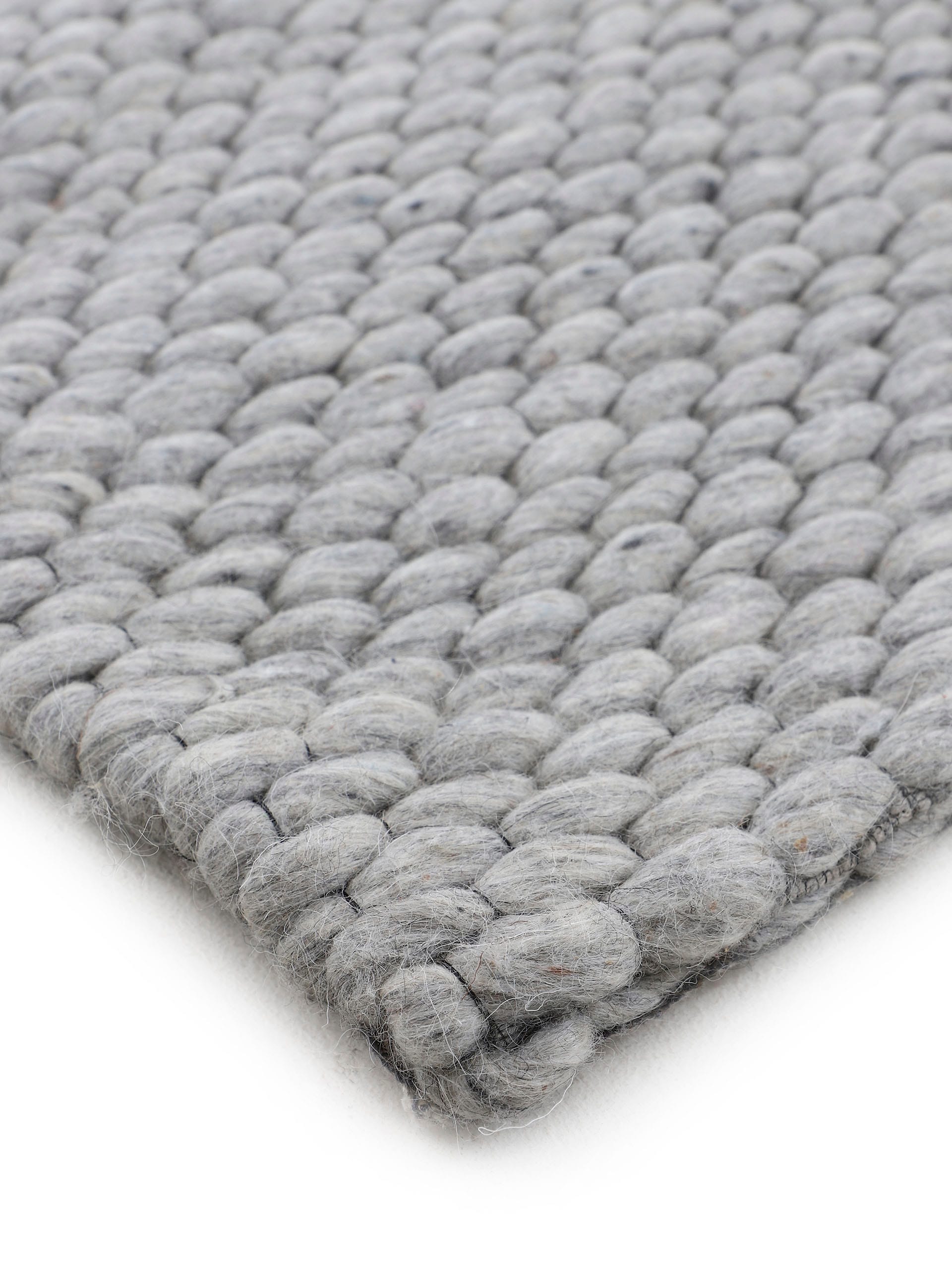 carpetfine Tapis en laine »Sina ,   auch als Läufer« Rectangulaire 14 mm Höhe Handweb Teppich, reine Wolle, meliert, handgewebt, weich & kuschelig