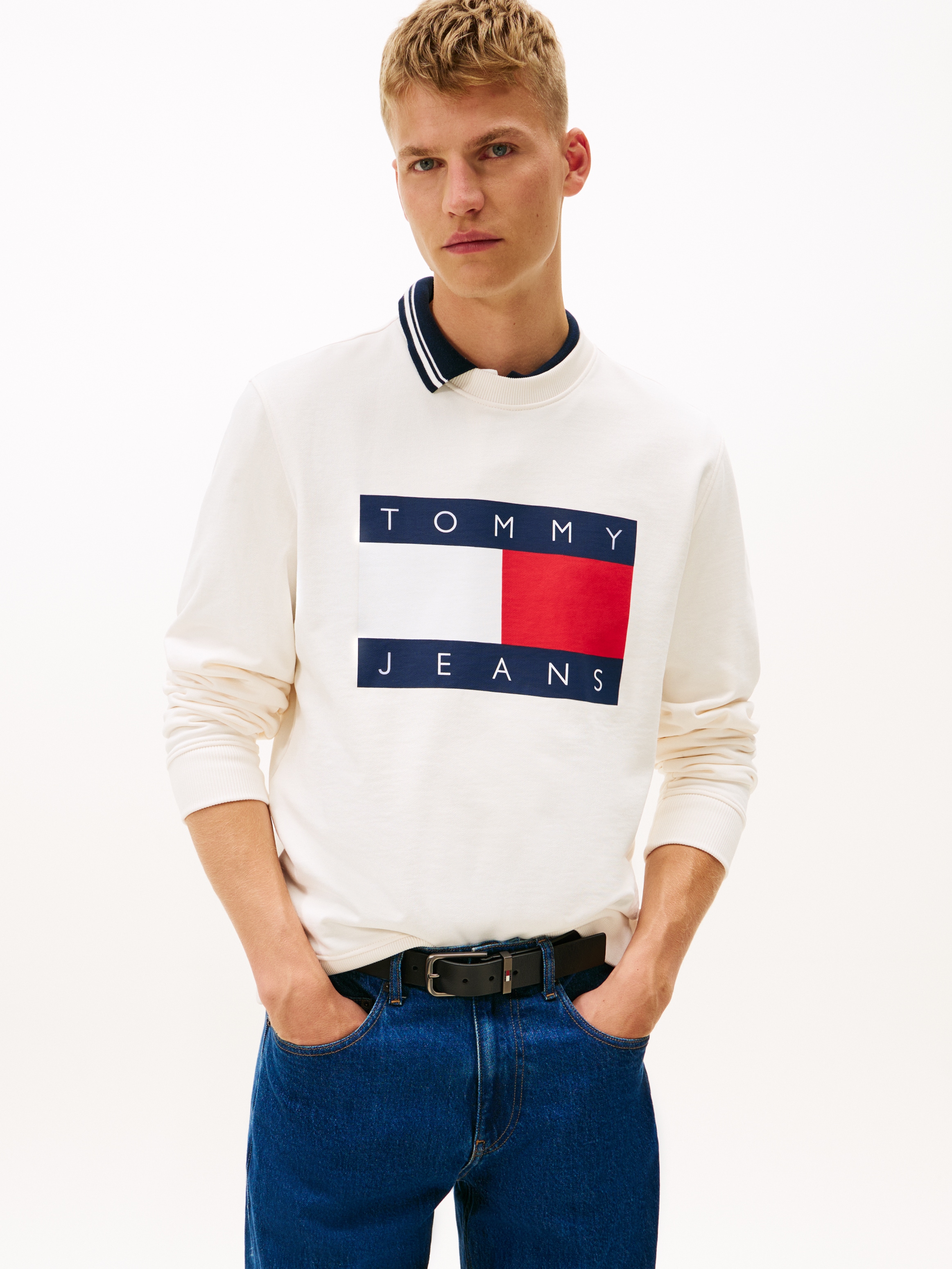 Tommy Jeans Sweatshirt »TJM BIG FLAG CREWNECK«, regular fit
