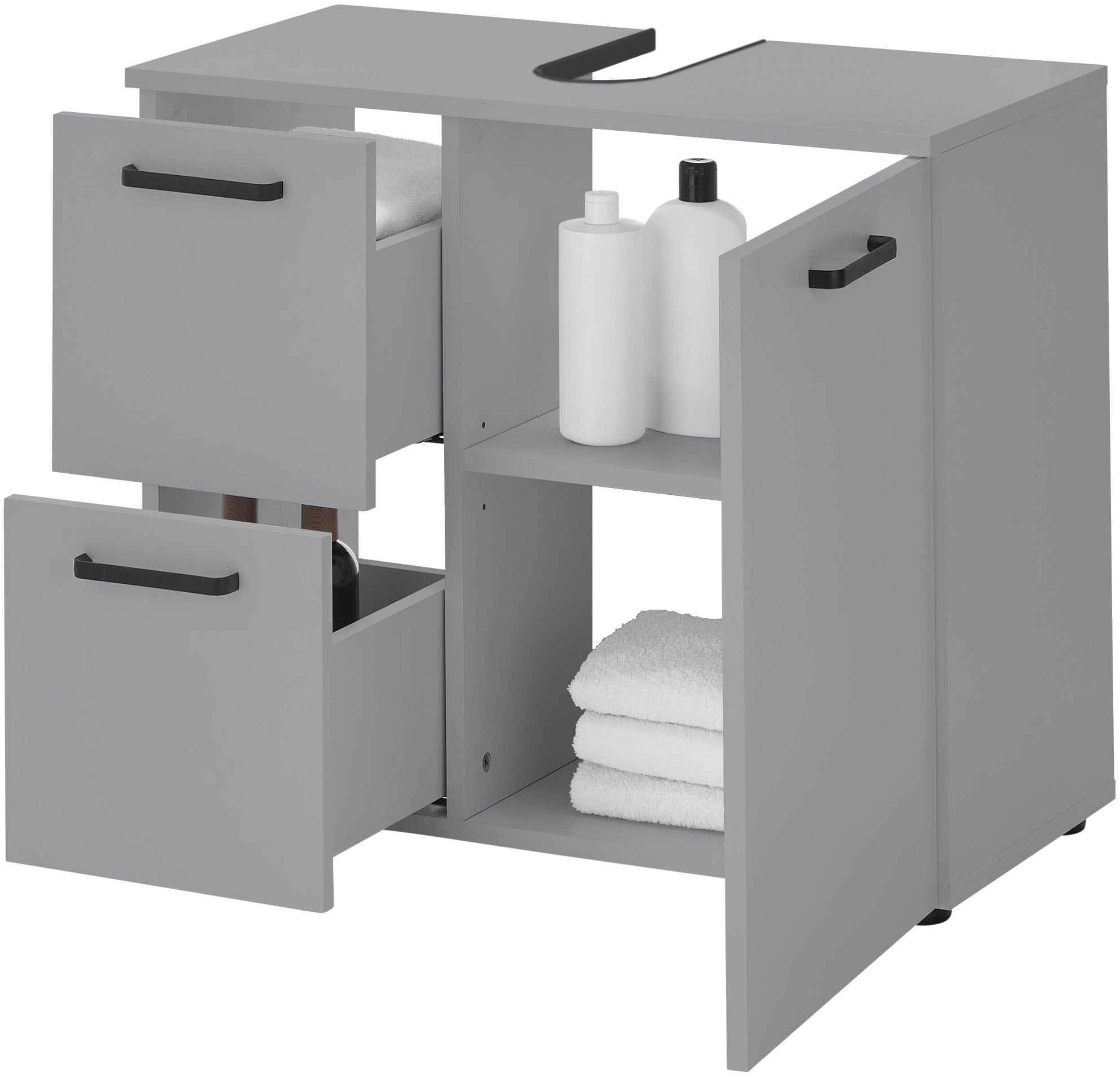 BASIC by Balculina Waschbeckenunterschrank »Vanice, Badezimmerschrank B/H/T 70x60x35cm« 1 Stk. tlg. Breite 70cm, Softclose, FSC-Mix 70%,Made in Europa