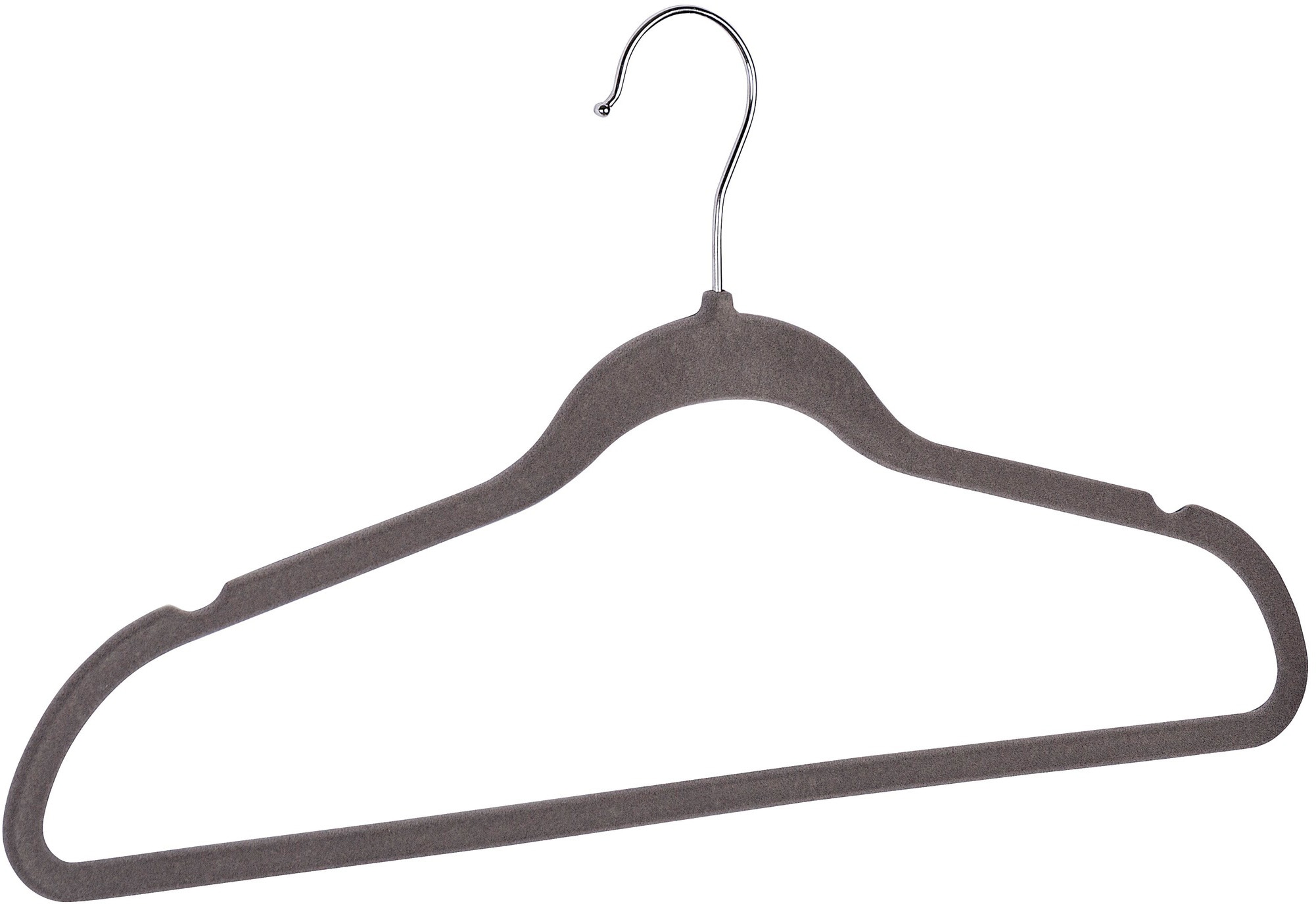 WENKO Kleiderbügel Kunststoff, beflockt, 45 cm
