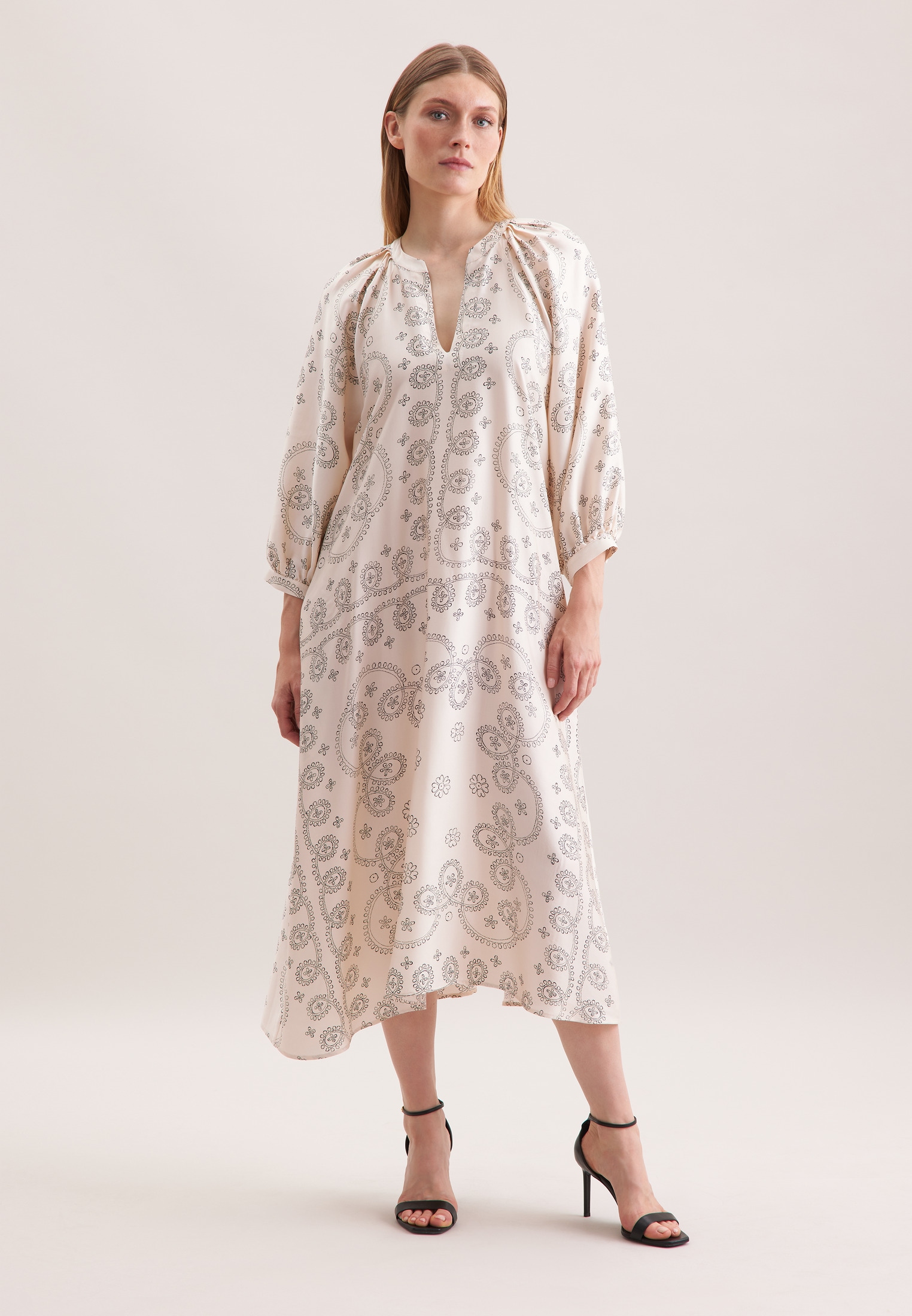 seidensticker Robe d'été 3/4 V-Neck Druck