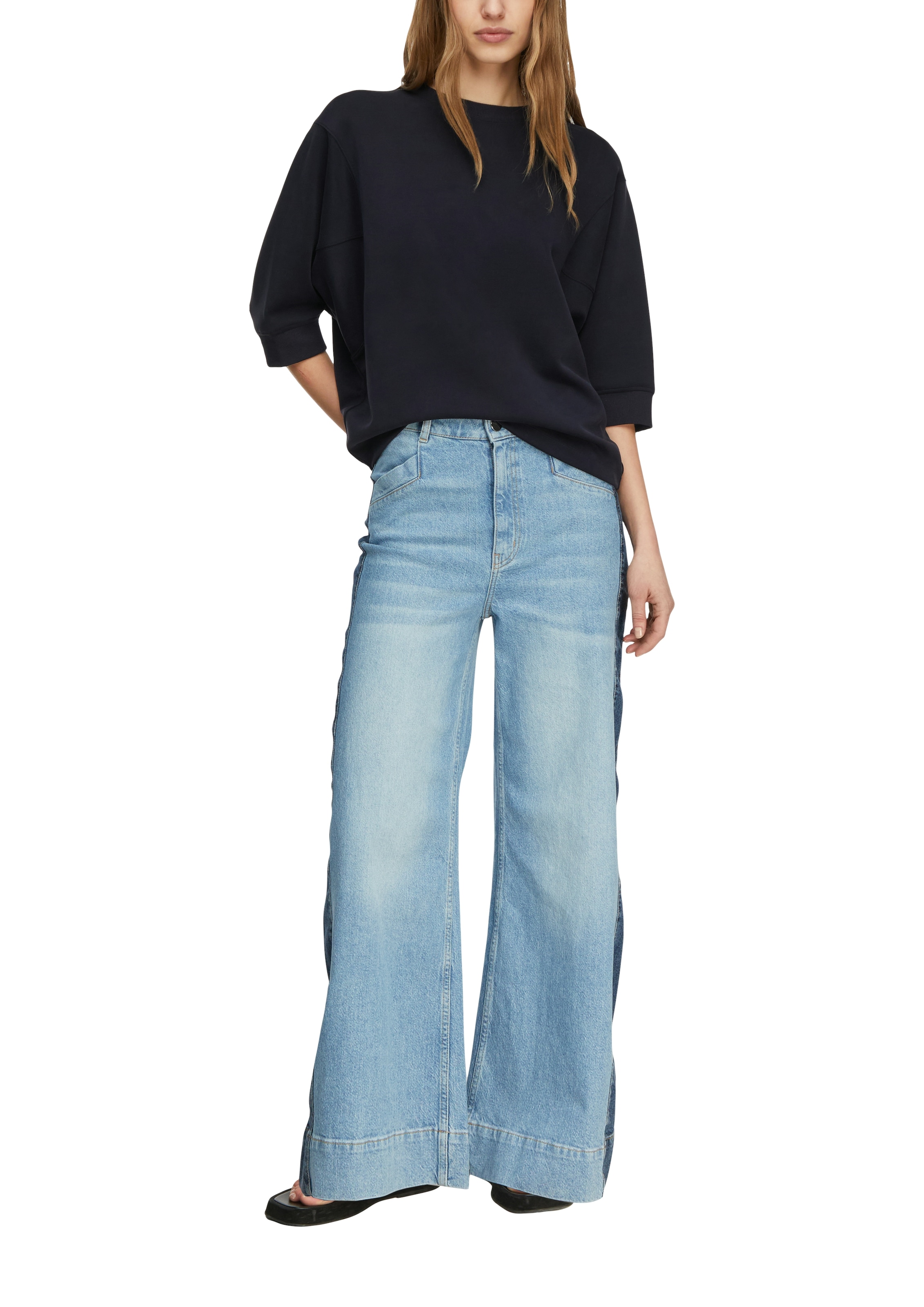 Comma Sweater , mit Rundhals und Halbarm
