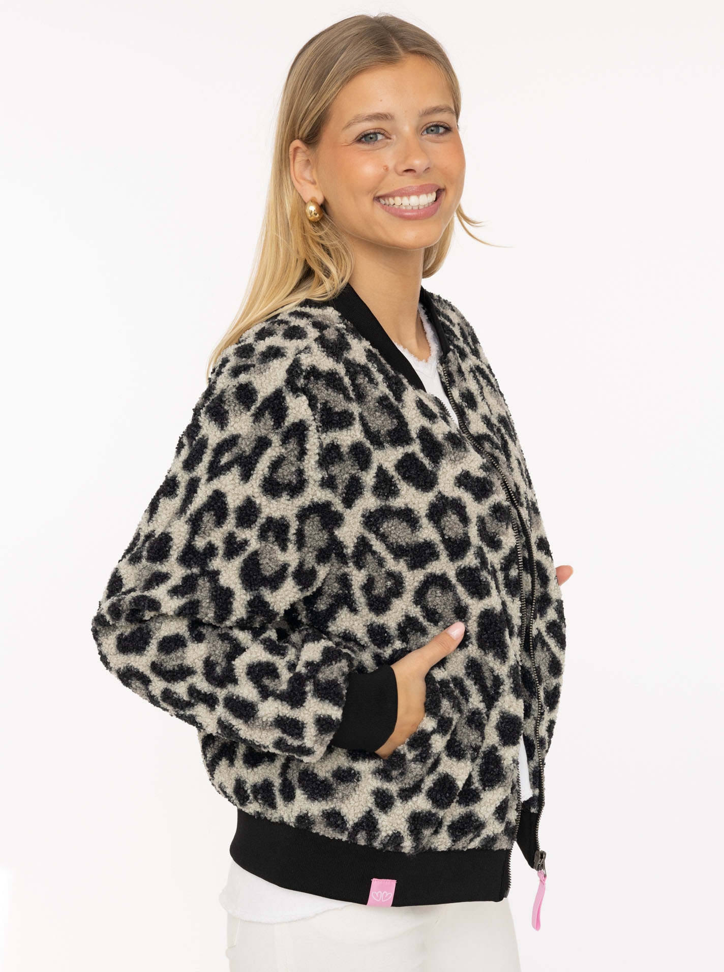 Zwillingsherz Bomberjacke »"Classic Leo"« ohne Kapuze stylisch,kuschelig, Rippbündchen