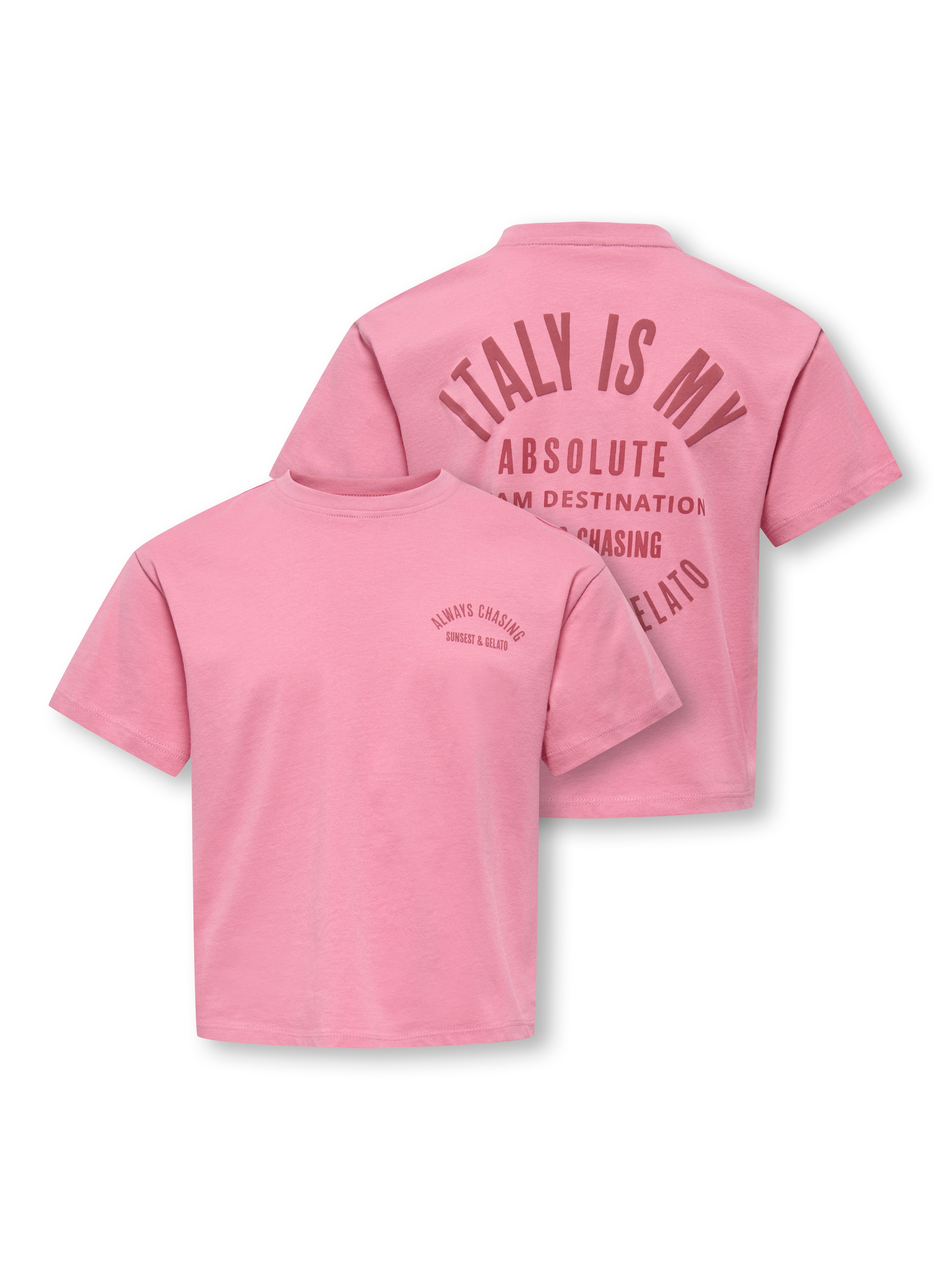 KIDS ONLY T-Shirt »KOGVILLA LIFE S/S BOXY PRINTED TOP JRS« in dezenter Boxy-Form