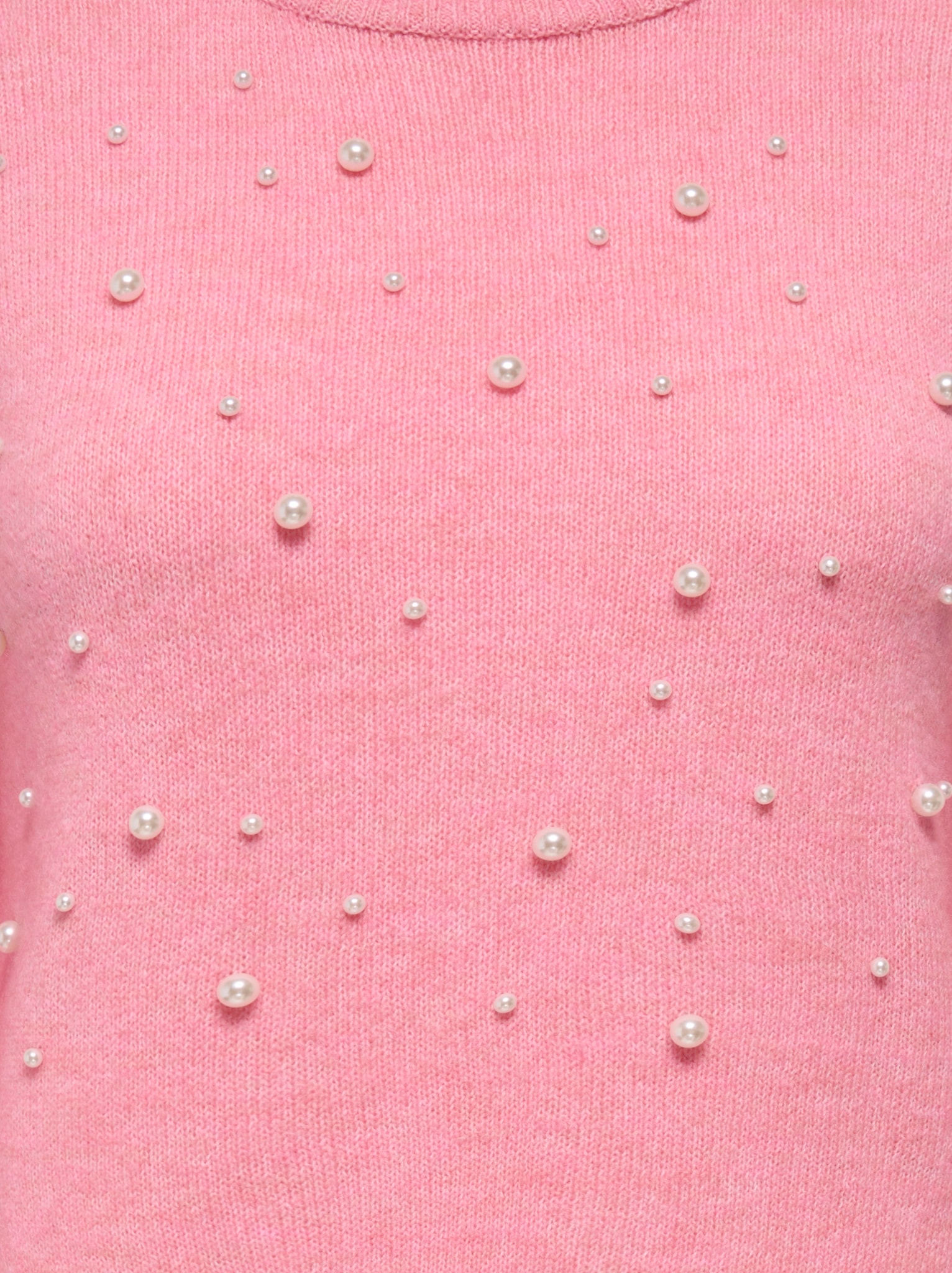 ONLY Rundhalspullover »ONLEMBLA LS O-NECK PEARL EX KNT«