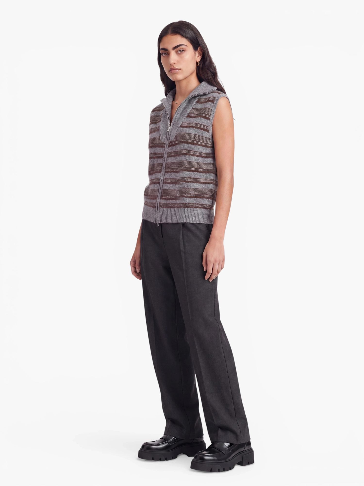 LeGer Pantalon en tissu »Julie Regular, LeGer by Lena Gercke«  mit Bund- und Bügelfalte, feines Muster