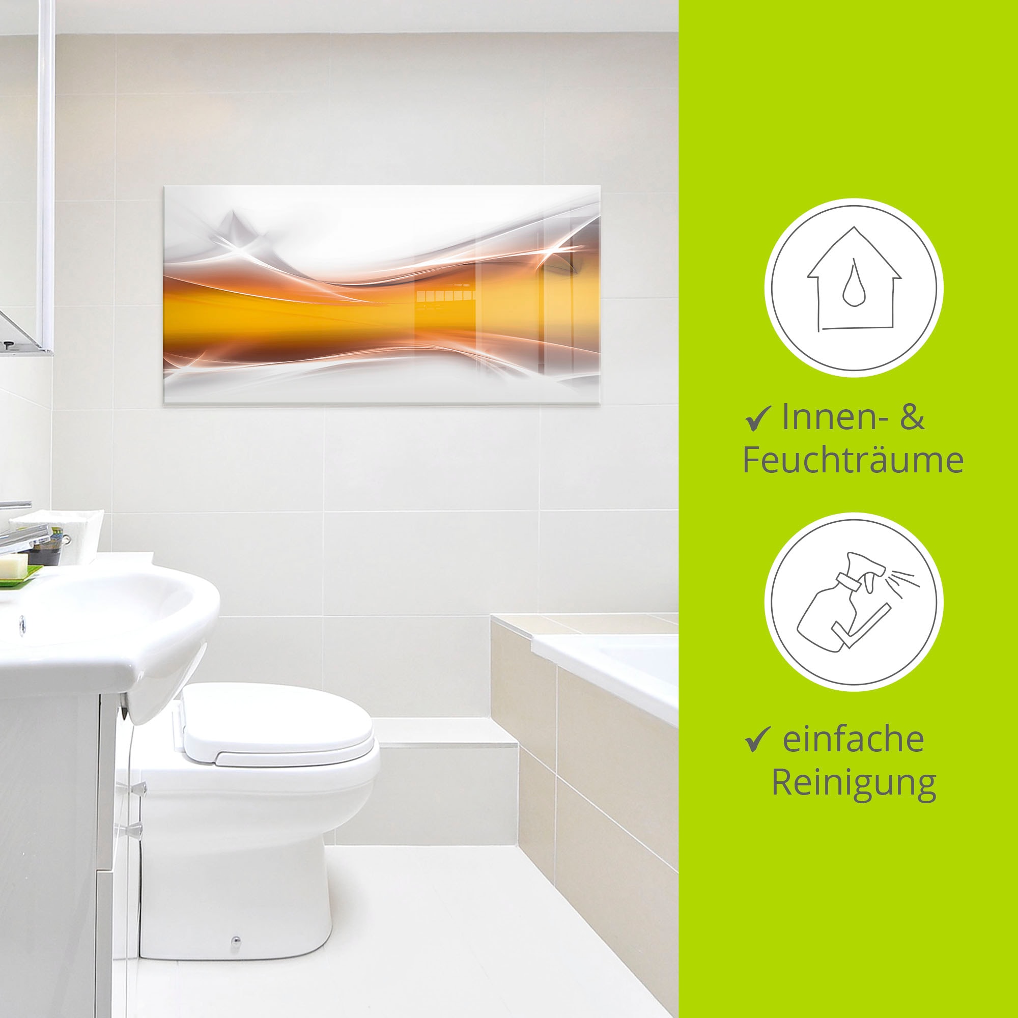 Artland Tableau en verre »Kreatives Element« 1 cuis tlg. in verschiedenen Grössen