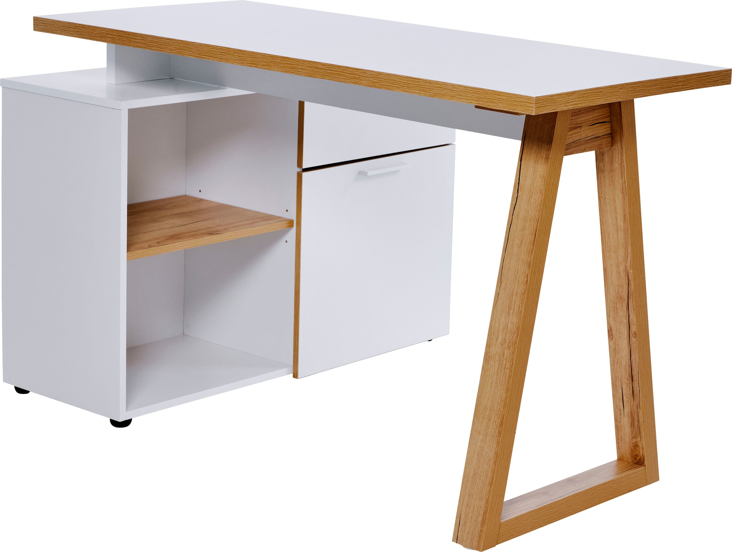Jahnke Eckschreibtisch »CLUB C 130 E« Eckschreibtisch, wechselseitig montierbar, Breite 130 cm