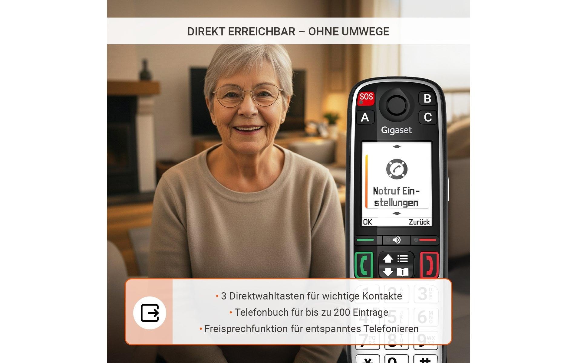 Gigaset Téléphone sans fil DECT »EASY 500A mit Anrufbeantworter« ( )