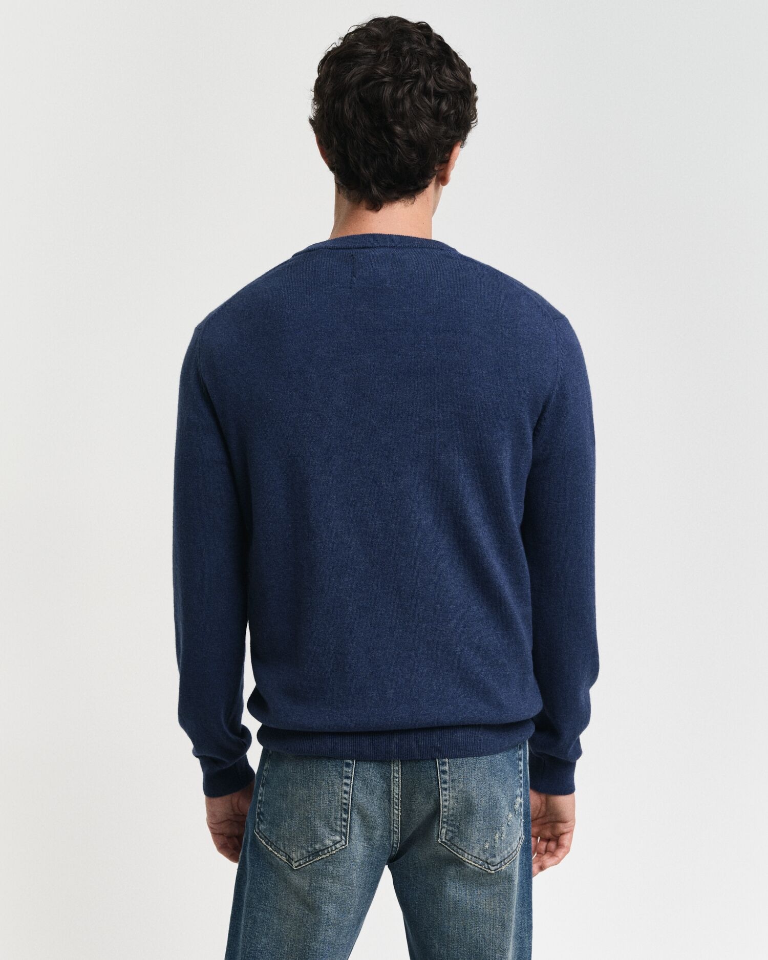 Gant Pull col V »COTTON/WOOL« normale Passform, Strickpullover