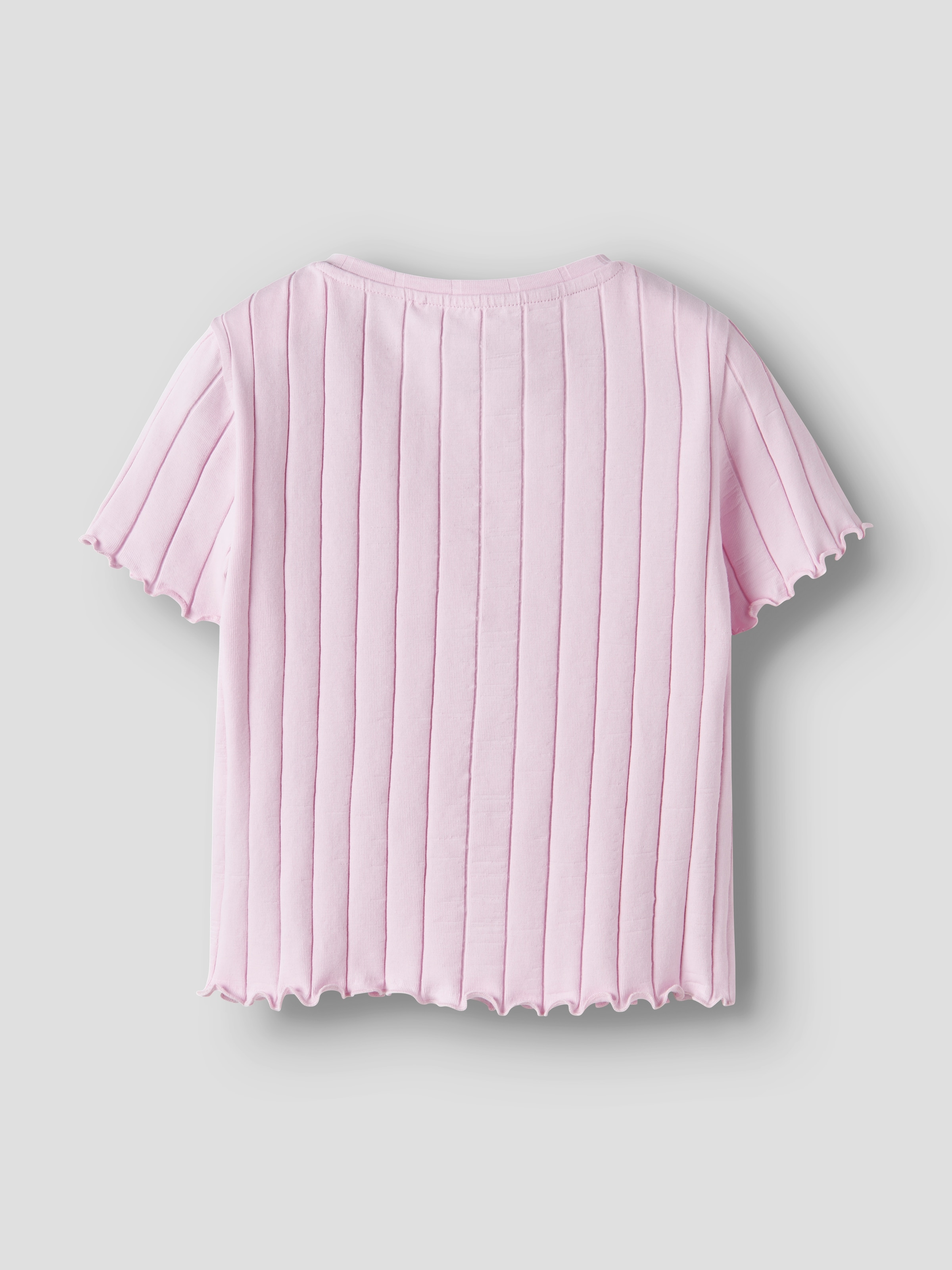 Name It Kurzarmshirt »NKFNORALINA SS CROP TOP NOOS« Baumwollmischung mit Stretch, gewellte Abschlüsse