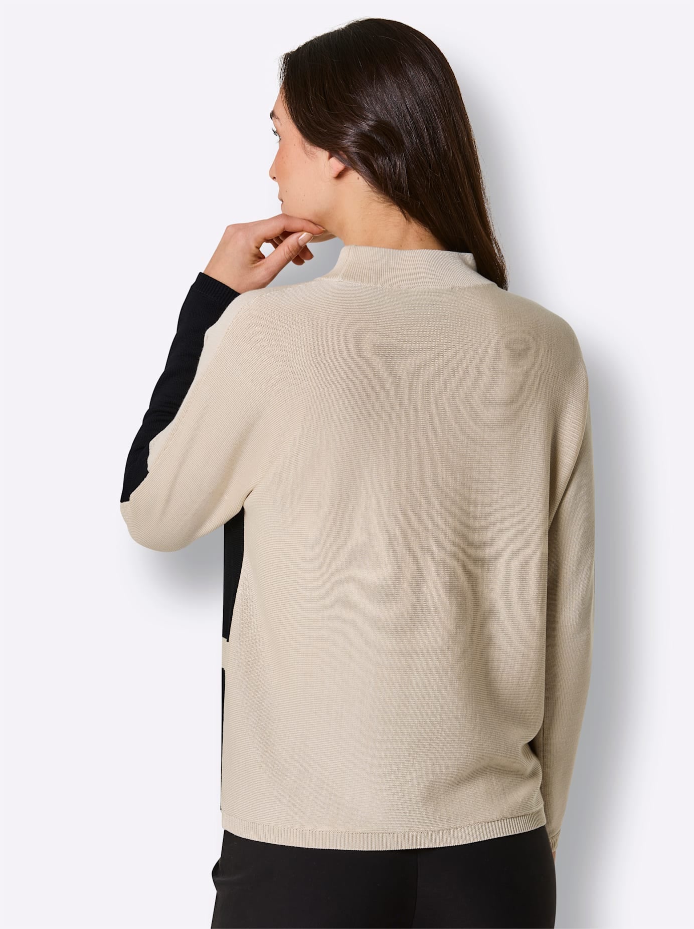 CREATION L PREMIUM Pull à col montant »Merino-Lyocell-Pullover«
