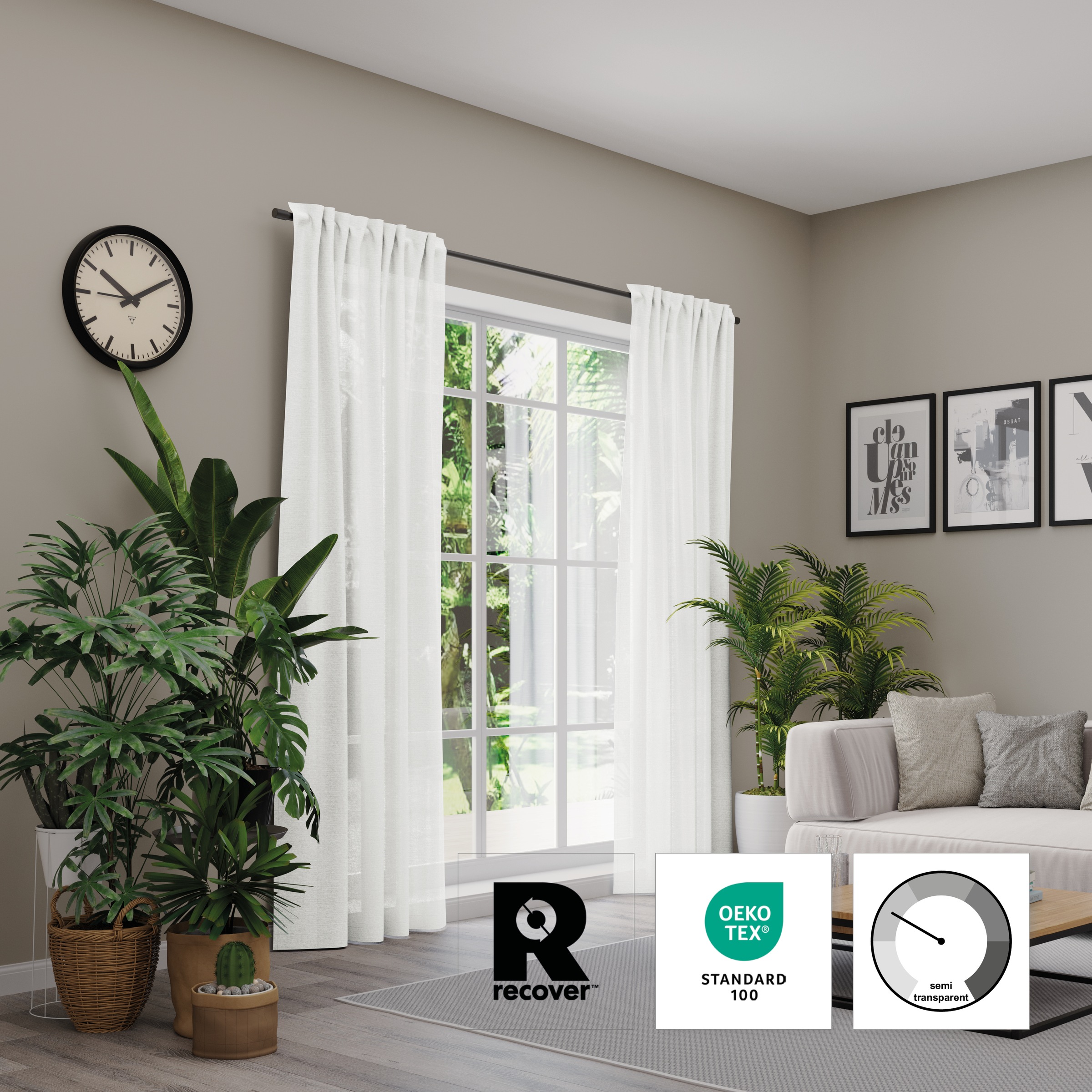 Neutex for you! Vorhang »Alora Eco« Multifunktionsband 1 Stk. tlg.