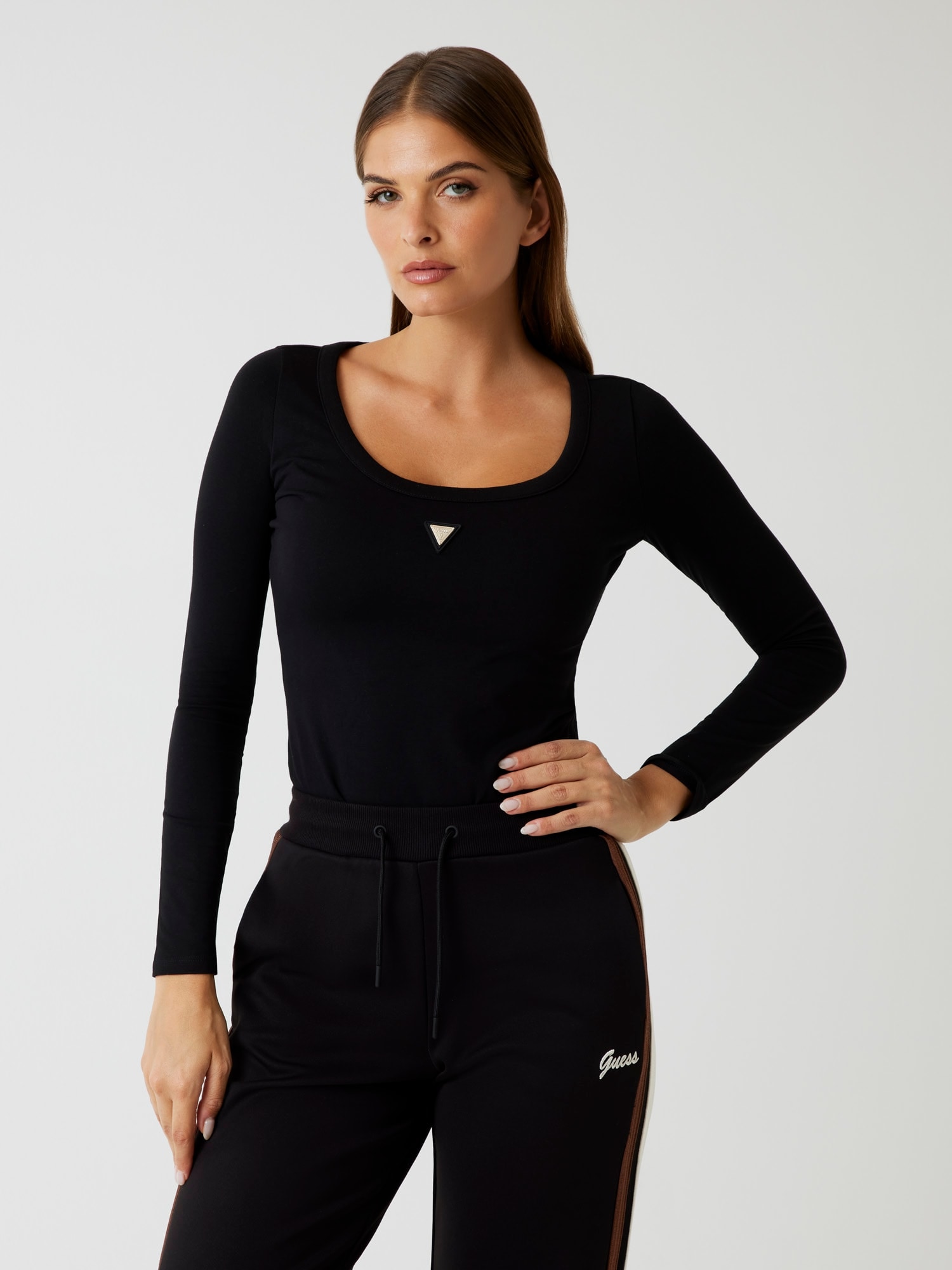 Guess Body à manches longues »COLETTE LS BODYSUIT« in Stretch-Qualität, Druckknöpfe