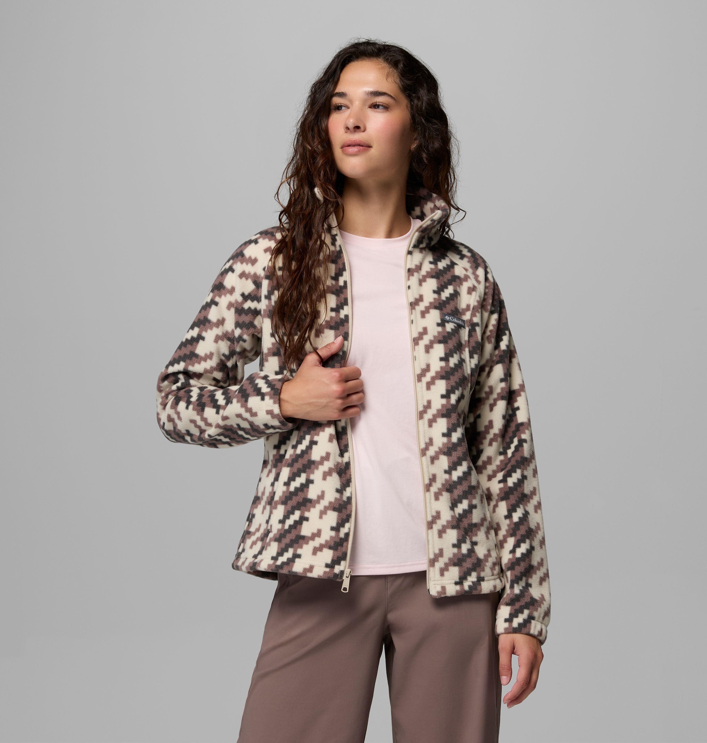 Columbia Fleecejacke »Benton Springs Printed Full Zip« mit Reissverschluss, wasserabweisend, windabweisend, atmungsaktiv