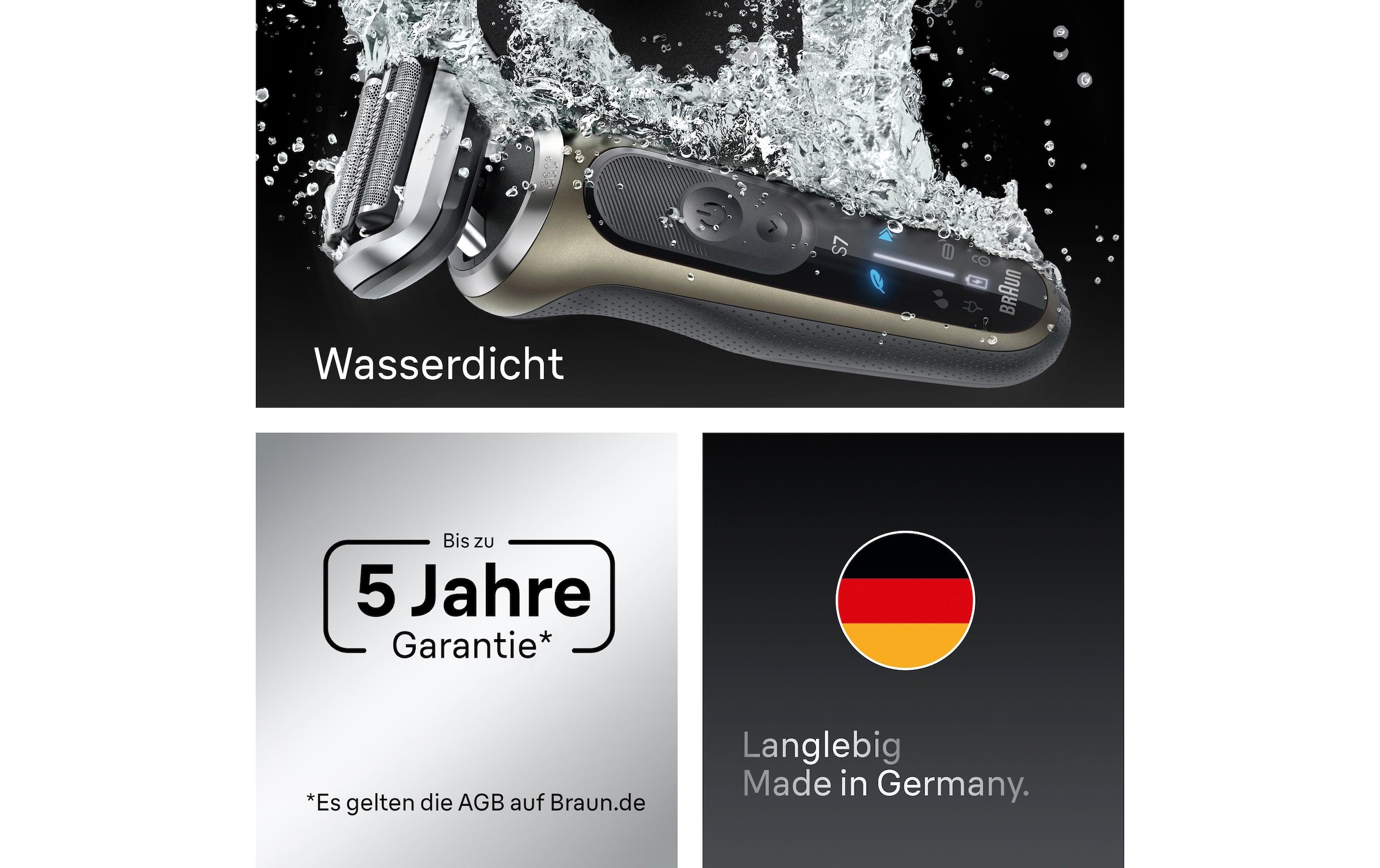 Braun Elektrogesichtshaarentferner »Series 7 72-C7200cc« Reinigungsstation