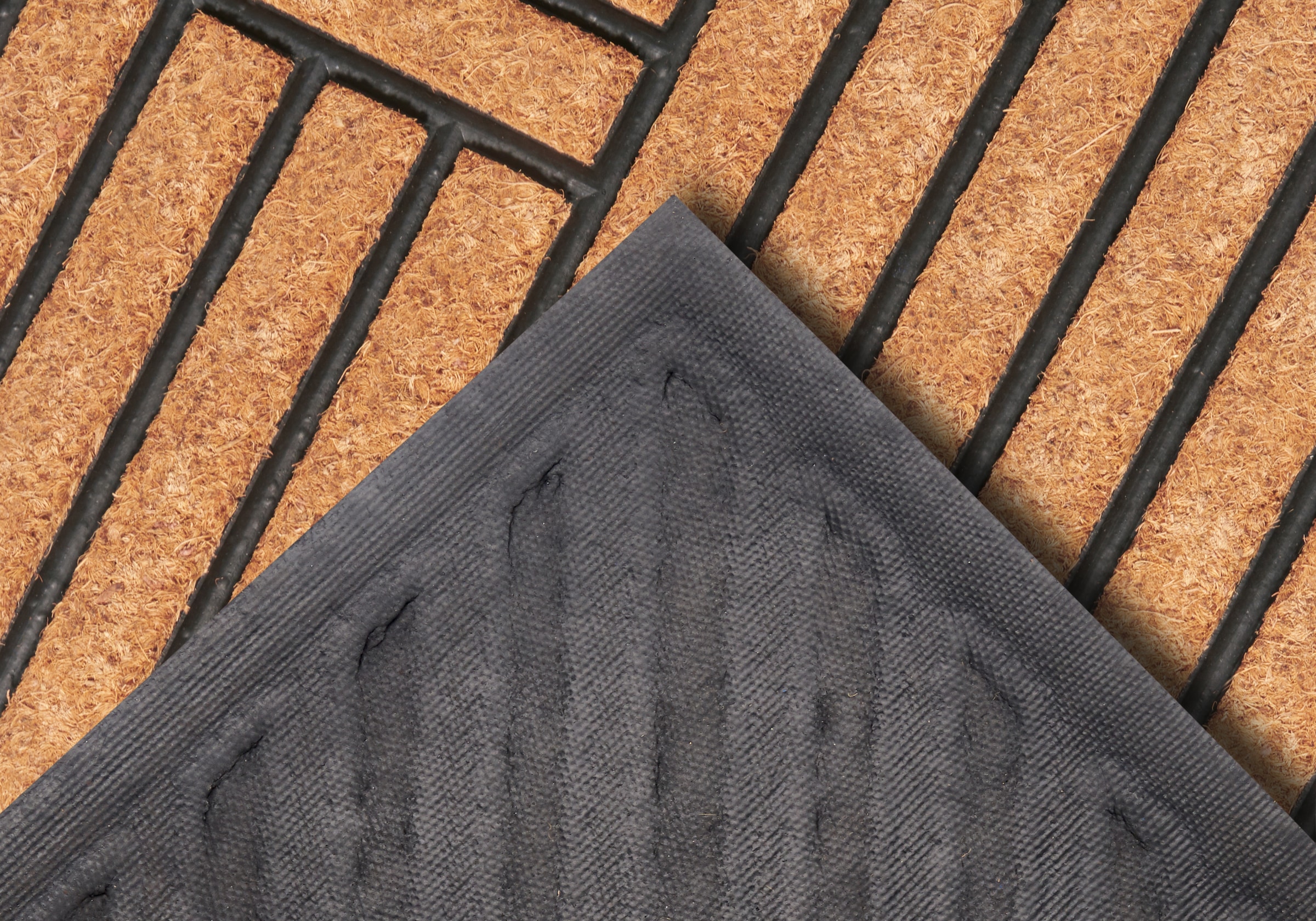 HANSE Home Fussmatte »Mix Mats  Gummi Kokos Crossings, Türmatte« rechteckig 20 mm Höhe Strapazierfähig, pflegeleicht, robust, wetterfest, UV-beständig