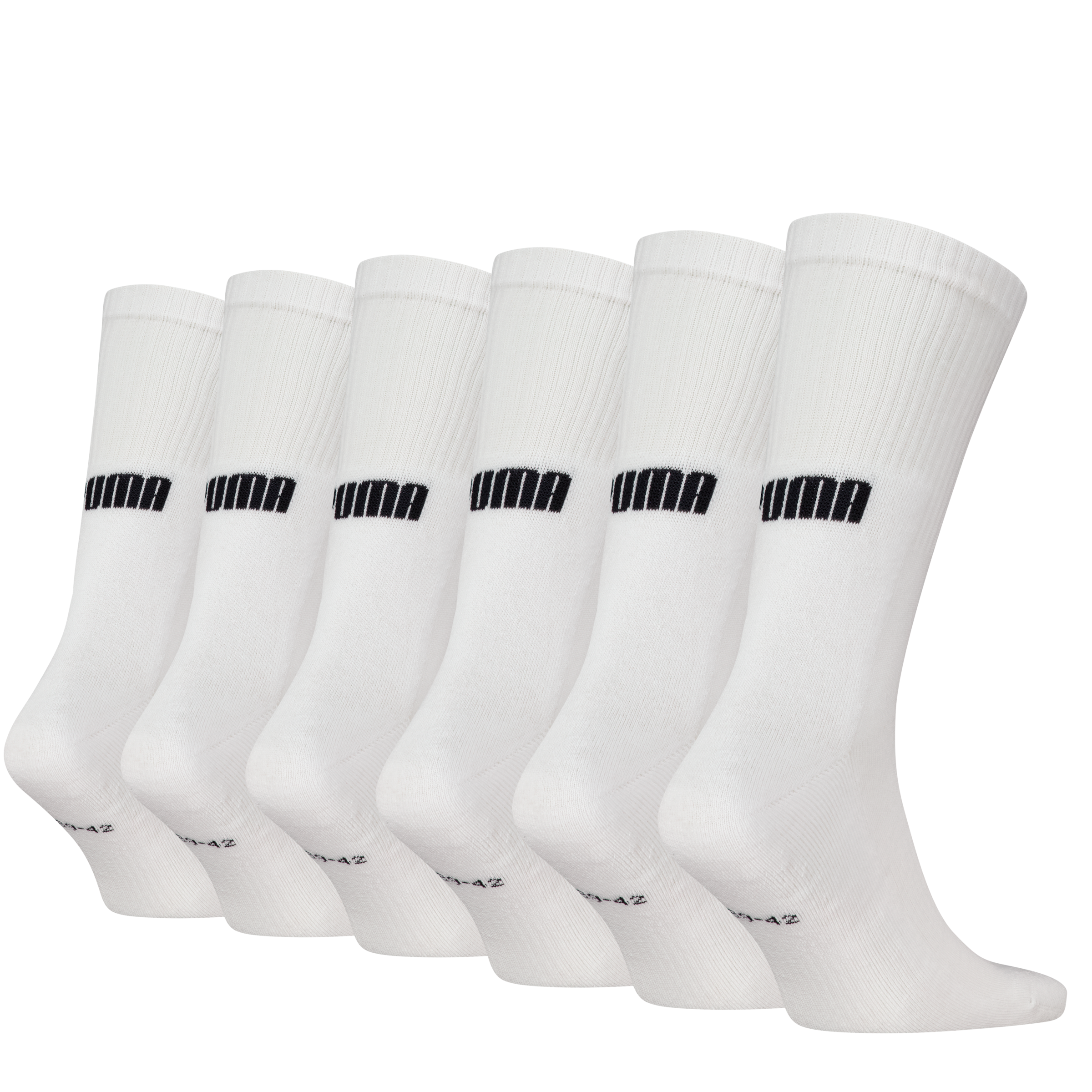 PUMA Socken »PUMA UNISEX CUSHIONED NEXT CREW 6P ECOM« 6 Paar,  mit Logoschriftzug an der Rückseite