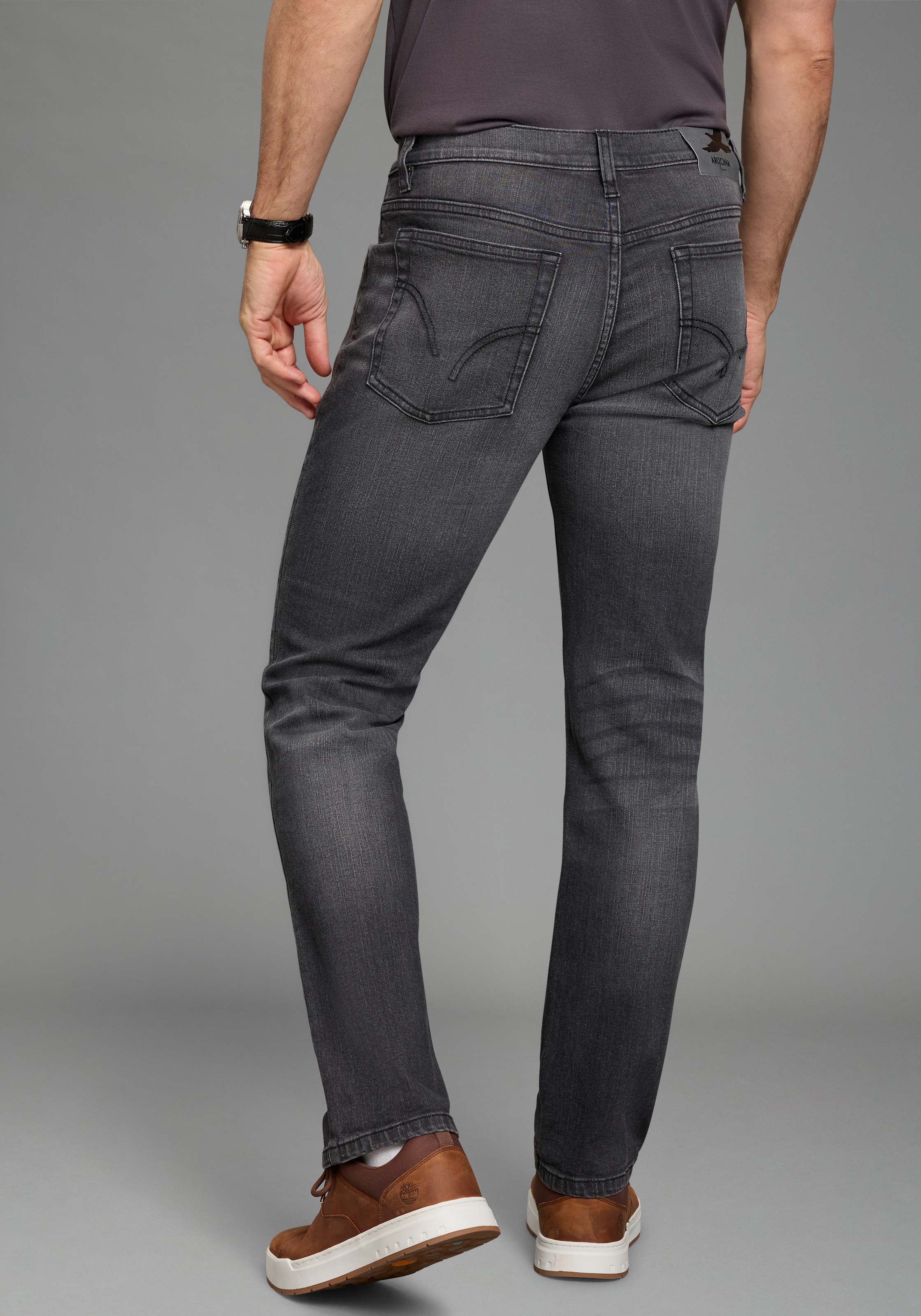 Arizona Jeans stretch gerade geschnittenes Bein, niedrige Leibhöhe