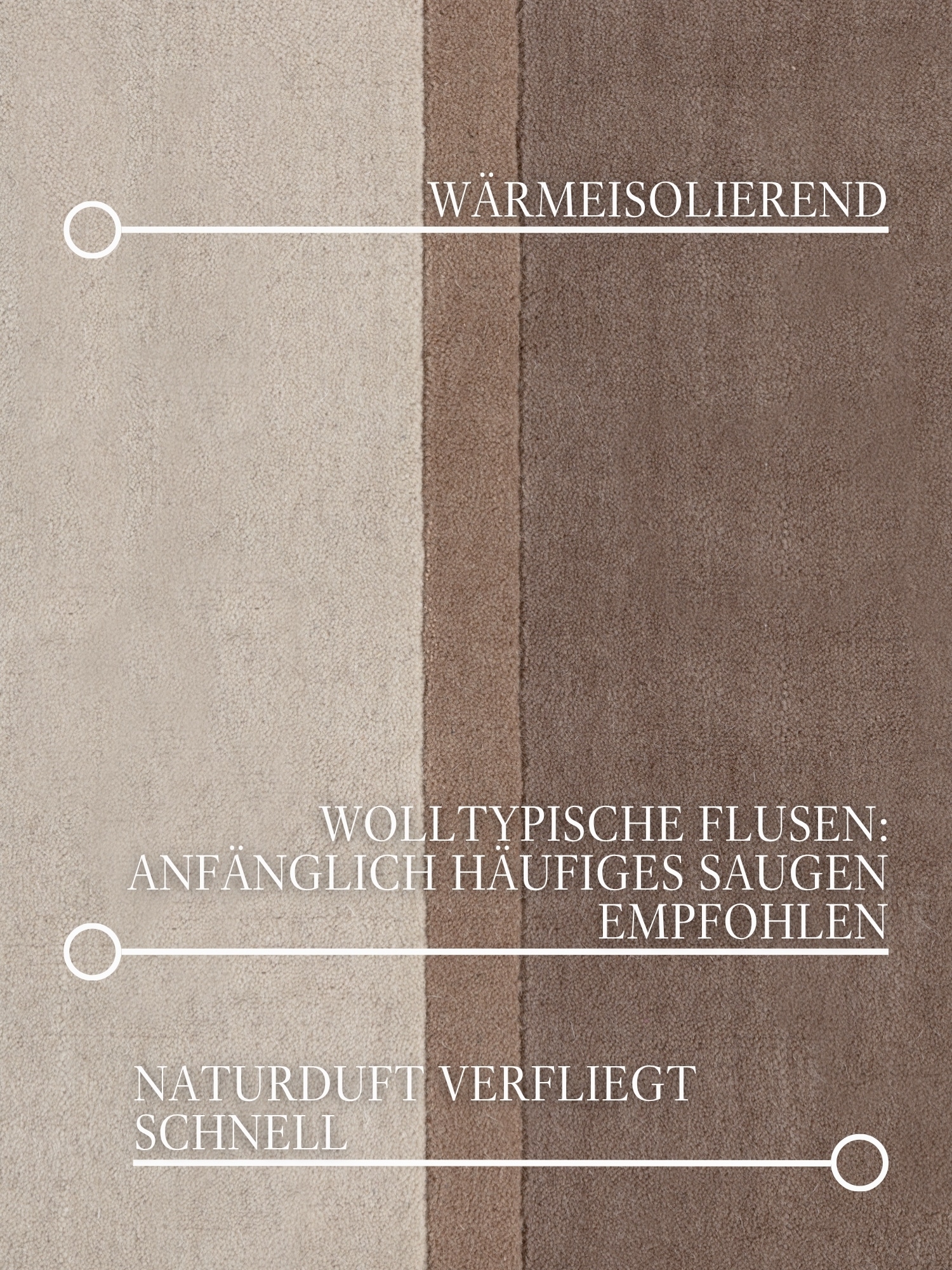 Villeroy & Boch Wollteppich »Rowan« rechteckig 16 mm Höhe Wolle, Natur, Handgemacht, Landhaus, Skandi, Wohnzimmer, Schlafzimmer