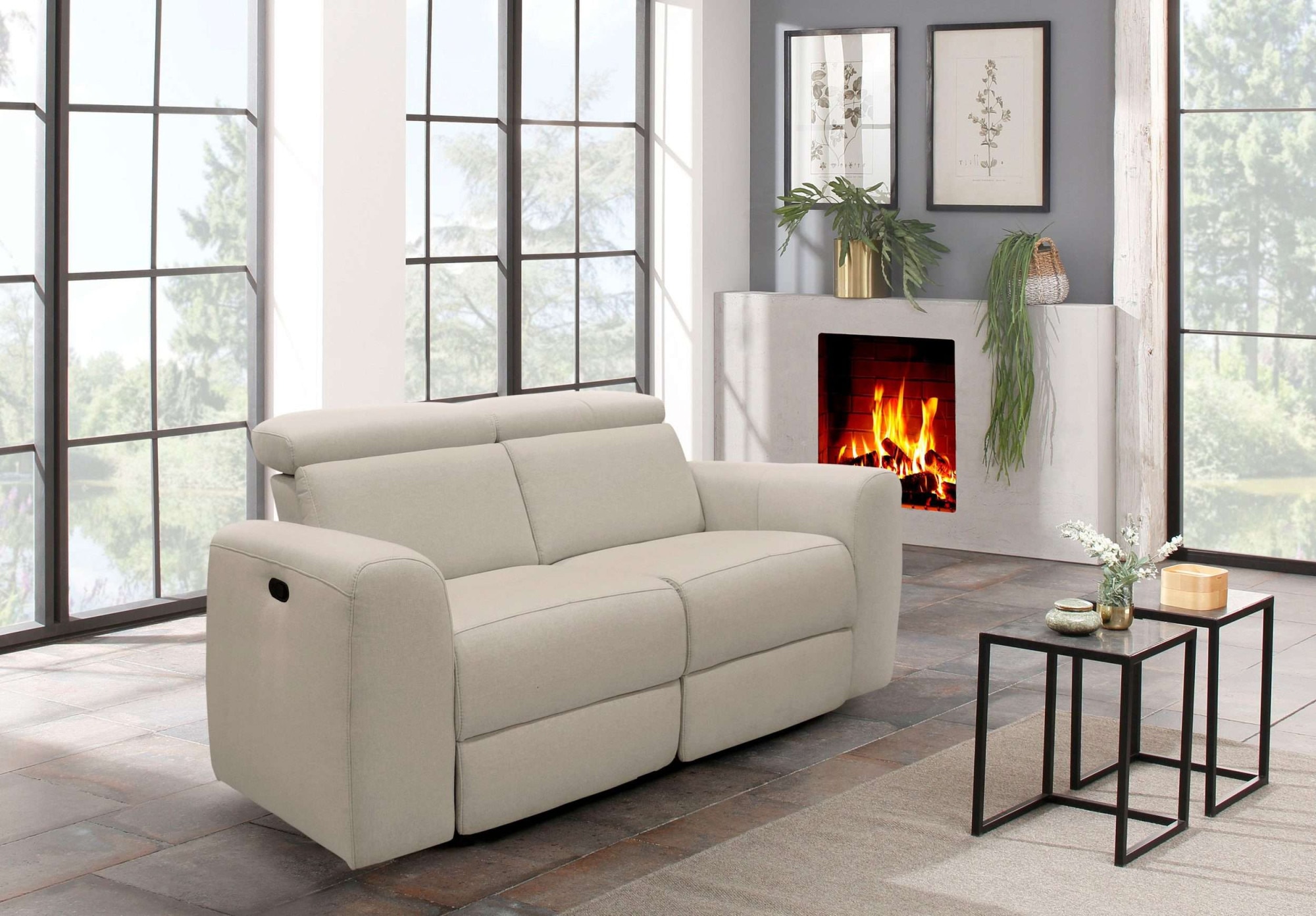 Home affaire 2-places »Sentrano« 152 cm, man. o. elektr. Relaxfunktion und USB/Kopfverstellung