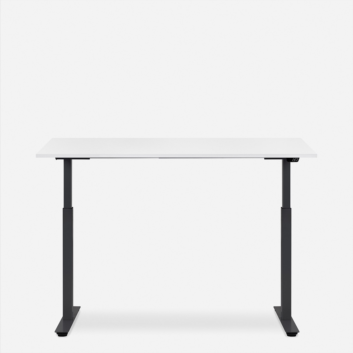   »WRK21 Schreibtisch Smart 160 x 80 cm, Höhenverstellbar, Weiss Uni / Schwarz« ()