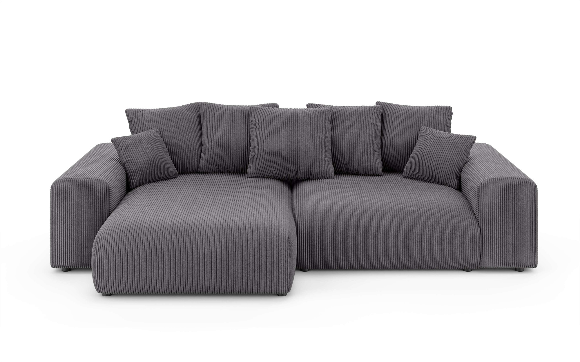 Home affaire Ecksofa »LAKESIDE mit Bettfunktion und Bettkasten, B/T/H 257/166/84 cm« L-Form, Recamiere beidseitig montierbar, mit Wellenunterfederung