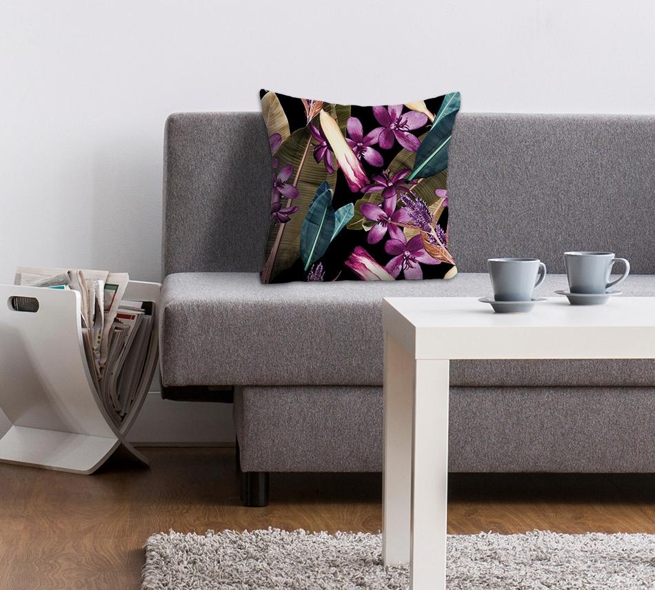 queence Coussin décoratif »»Blüten & Blätter«« Kissenhülle ohne Füllung, 1 Stück