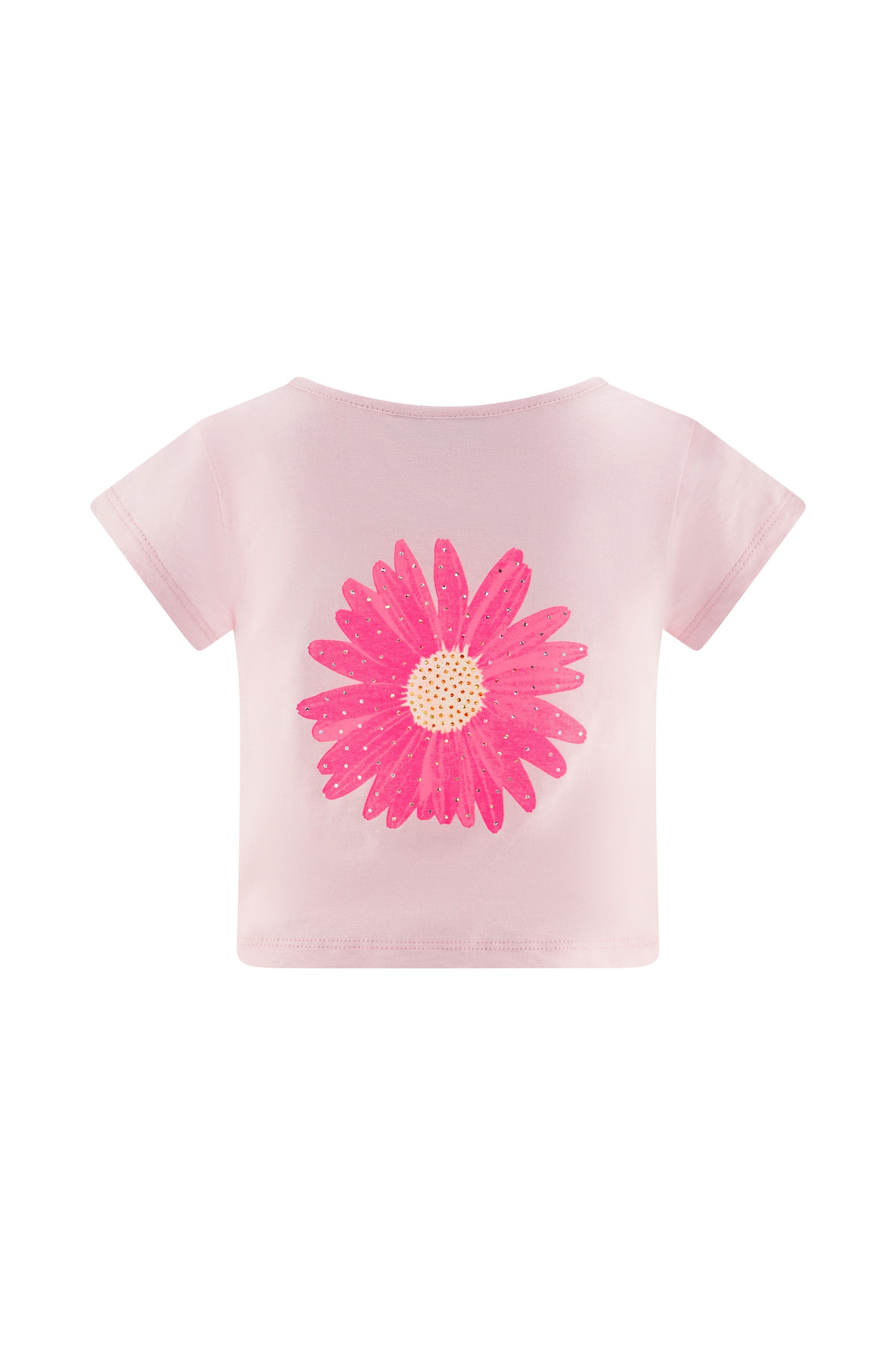 happy girls T-shirt mit tollem Knotendetail und Glitzersteinchen