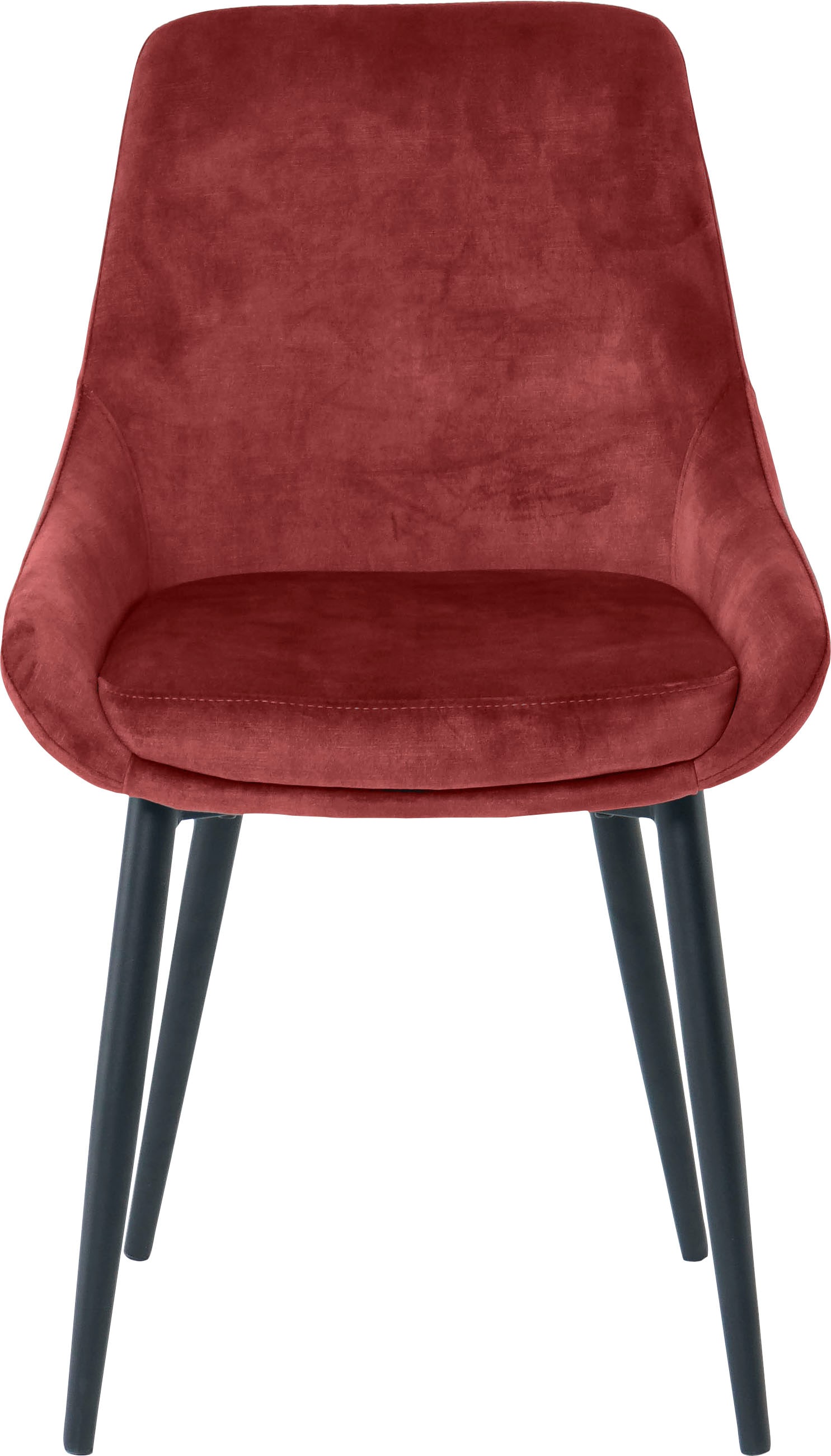 SIT Chaise rembourrée »Lahti Armlehnstuhl 2er-Set mit Samtbezug & Metallbeinen« (Ensemble) 2 cuisCoussin d'assise ferme de 5 cm et accoudoirs suggérés pour un grand confort d'assise