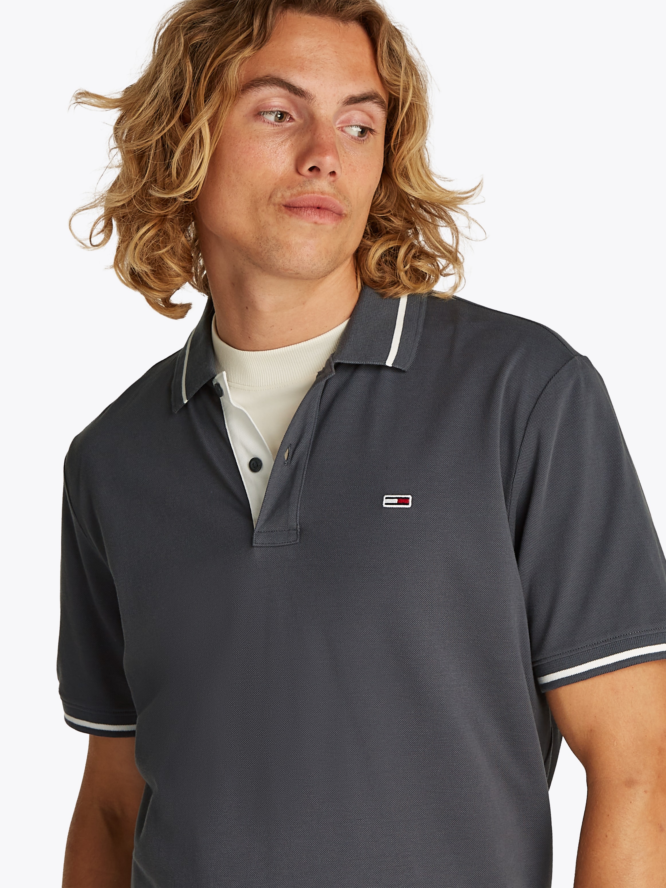 Tommy Jeans Polo »TJM REG TIPPED POLO« mit Streifendetails