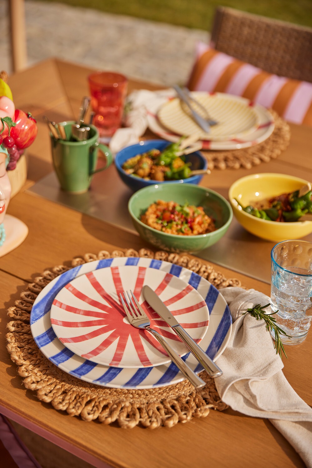 GOODproduct Set de table »Aimka« Handgefertigt, 35x35, rund