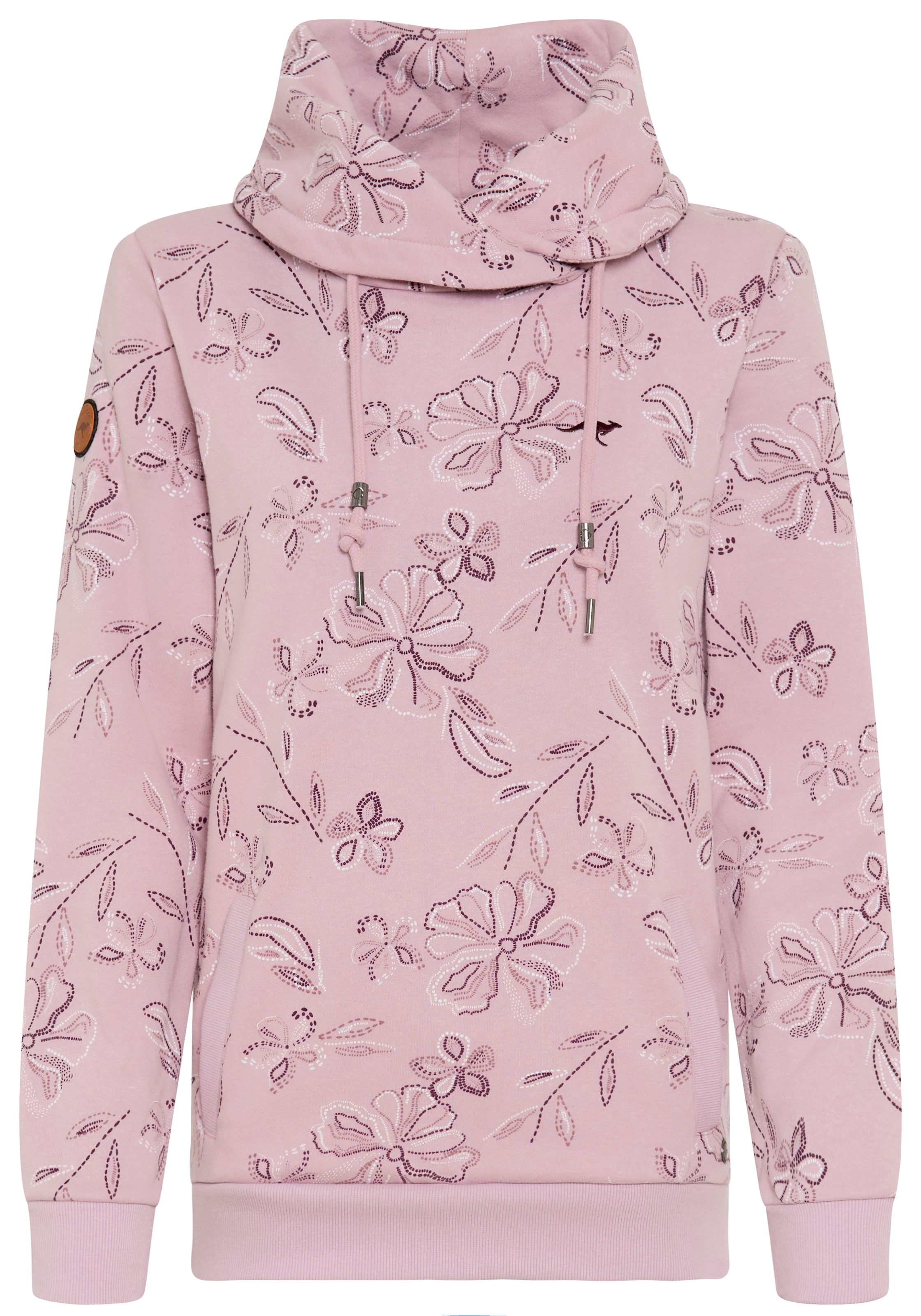 KangaROOS Sweatshirt , mit hohem Stehkragen, hüftbedeckende Länge, figurumspielende Passform
