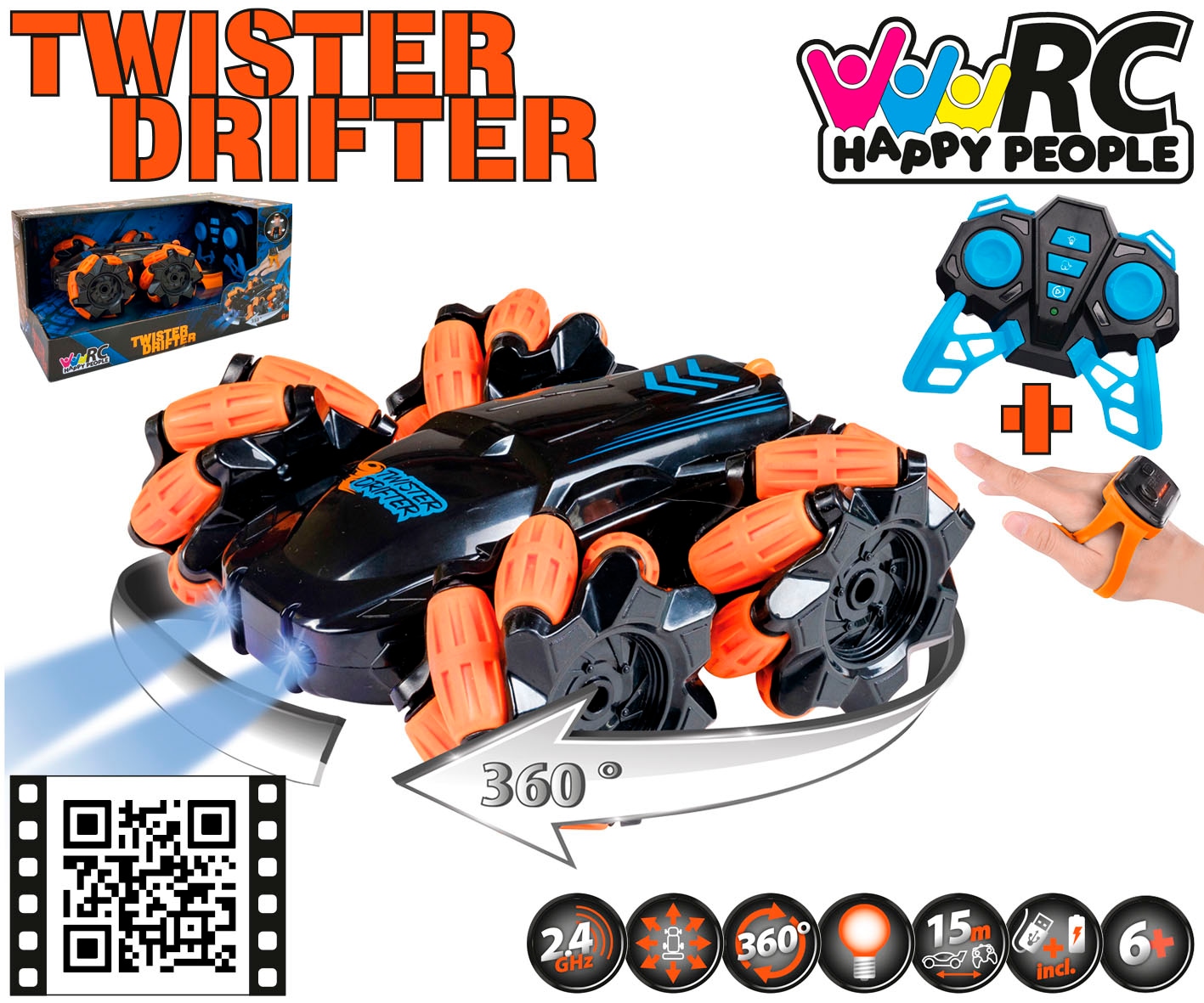 Happy People Voiture RC »RC Twister Drifter« mit Licht