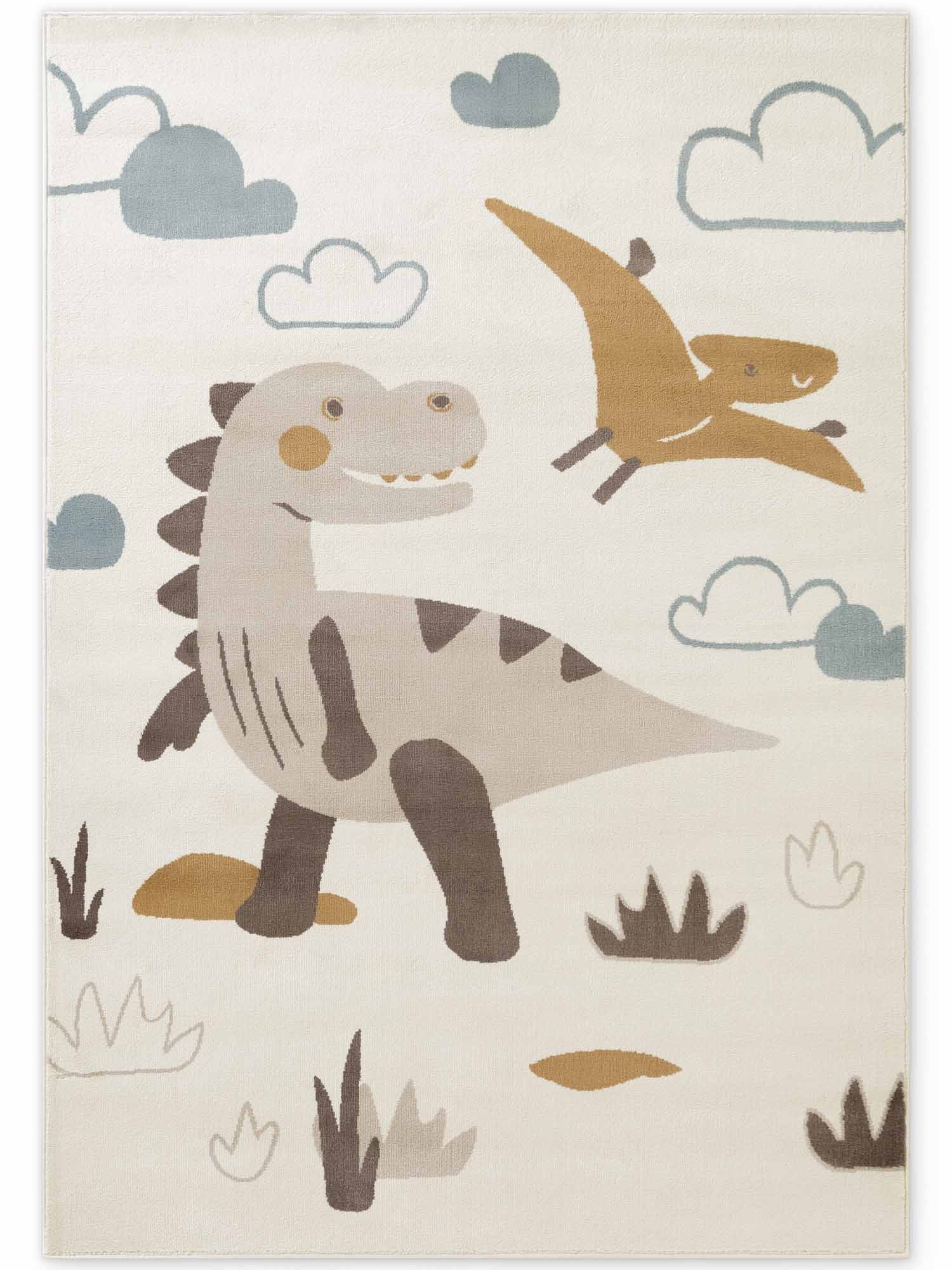 HANSE Home Tapis pour enfants »Dino« Rectangulaire 10 mm Höhe Pflegeleicht, Weich, Kinderzimmer, Spielteppich, Spielunterlage