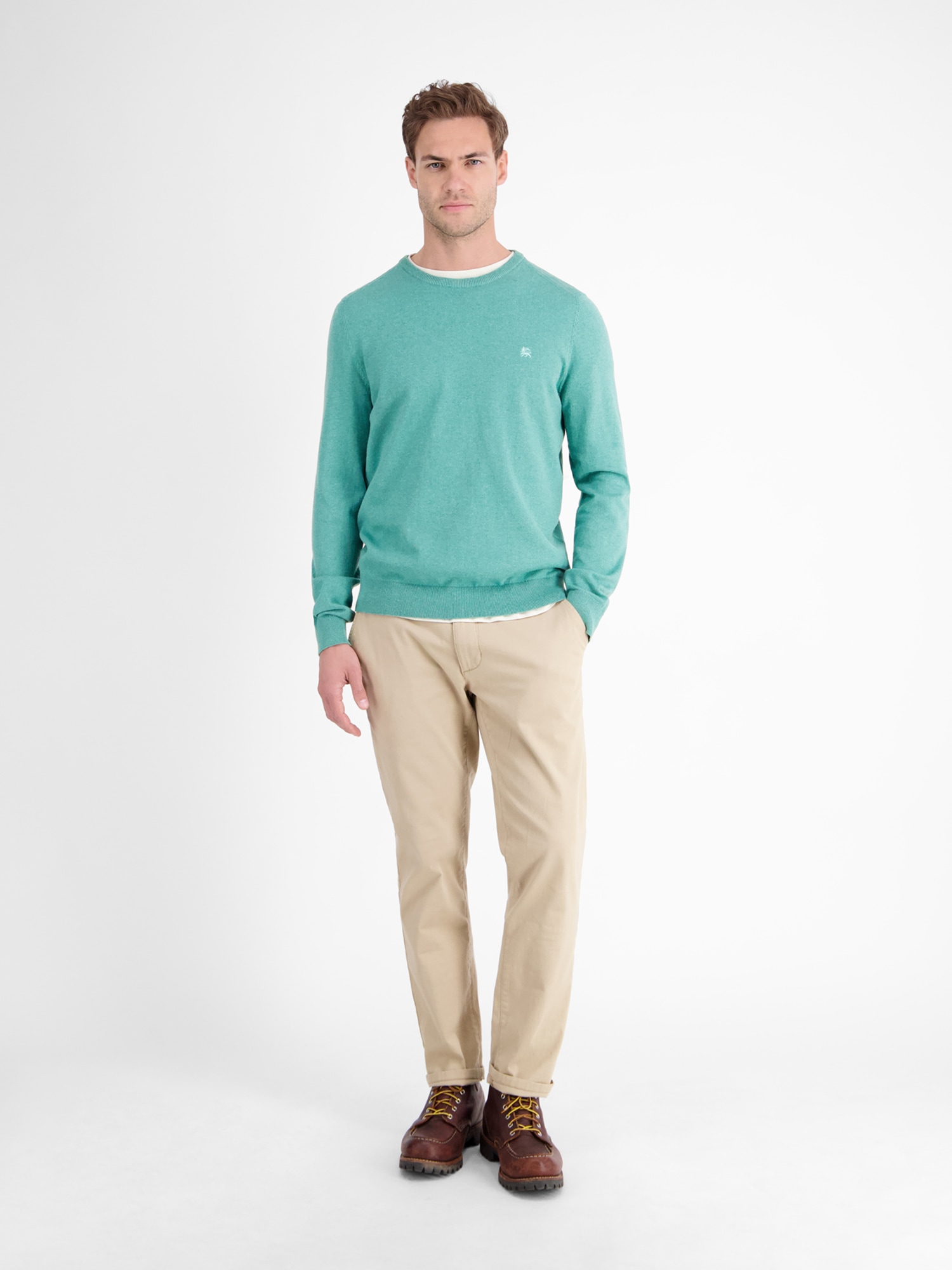 LERROS Pull en tricot »Herren Basic Strickpullover«
