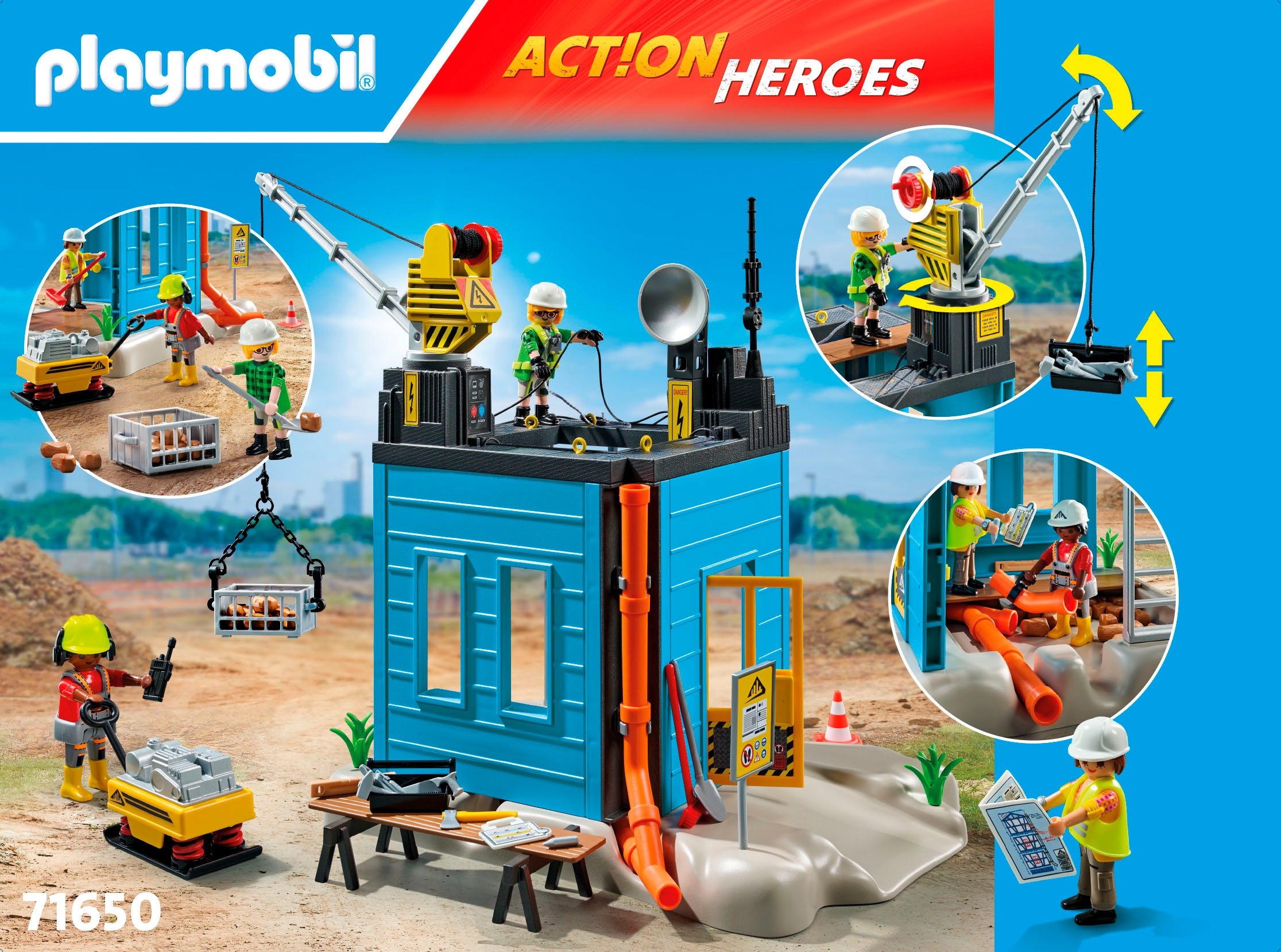 Playmobil® Jeu de construction »Baustelle (71650), Action Heroes« Made in Europe