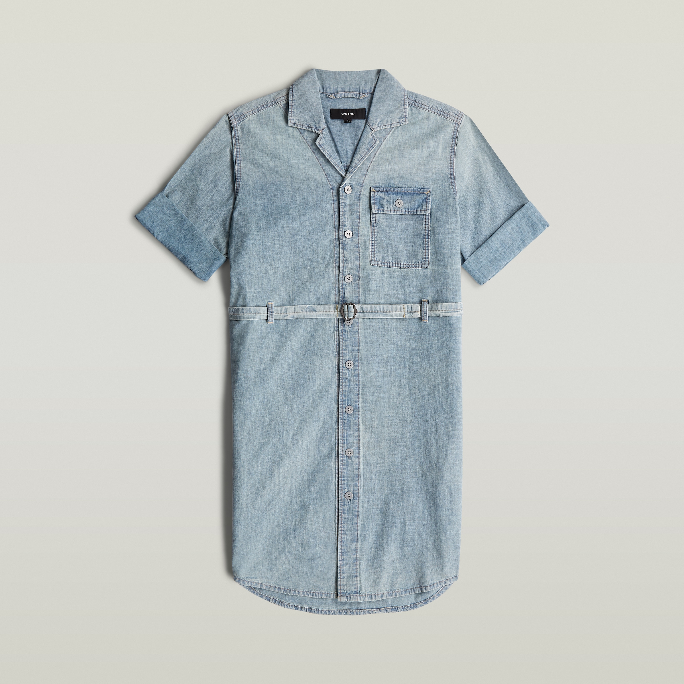 G-STAR Robe chemisier »Belted Shirt Dress ss wmn« Poche poitrine avec ceinture à la taille, coupe regular