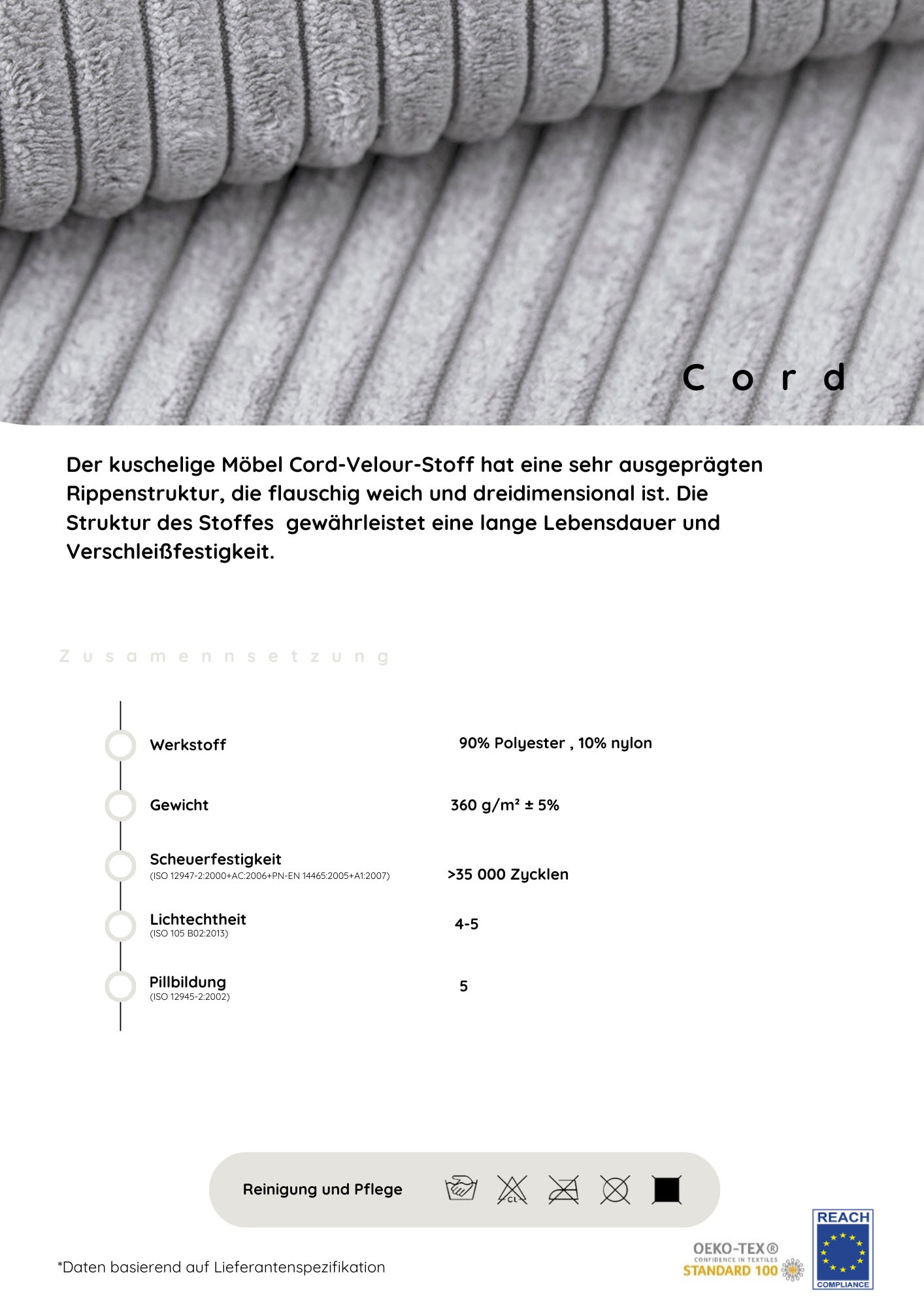 GOODproduct Paysage de salon »Cosy U-From Breite 309 cm, Sitzaufbau im Sandwich-Federkern« Bezüge in Cord oder Struktur weich wählbar mit Kaltschaumauflage