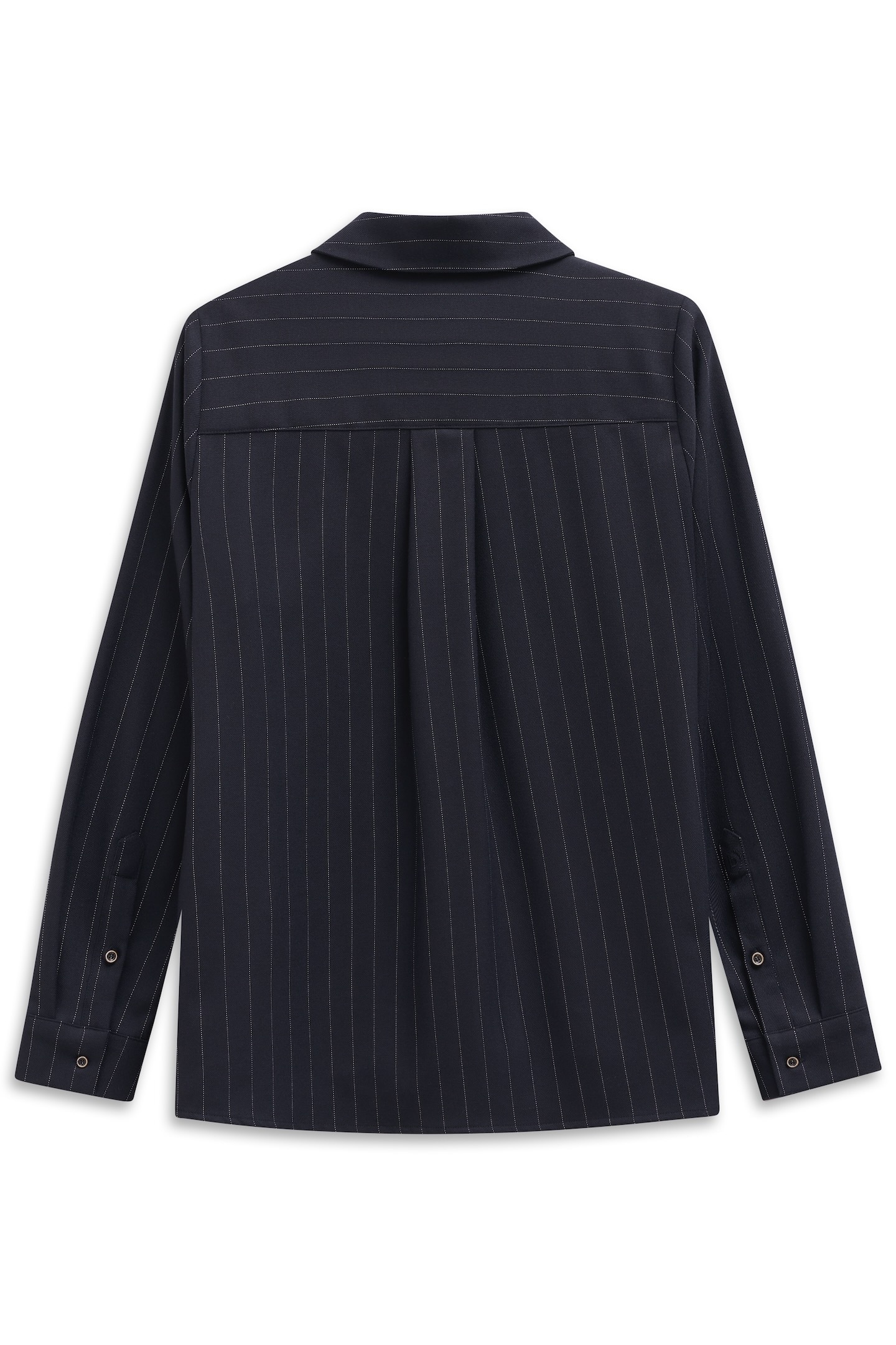 bugatti Blouse à manches longues »Stretch-Mix« mit Nadelstreifen und verdeckter Knopfleiste