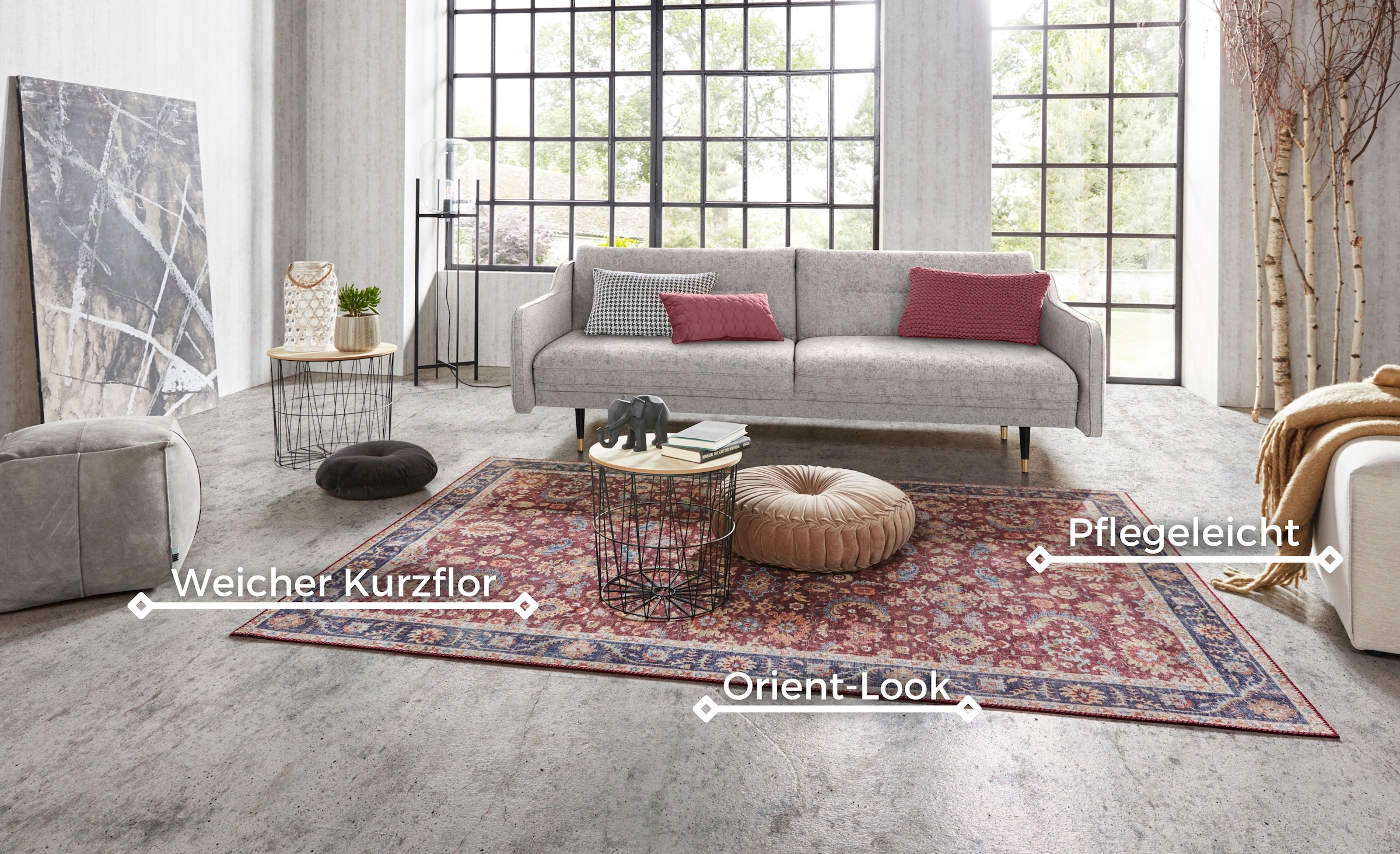 NORTHRUGS Tapis »Vivana« Rectangulaire 5 mm Höhe Orientalisch, Läufer, Vintage, Wohnzimmer, Schlafzimmer, Esszimmer