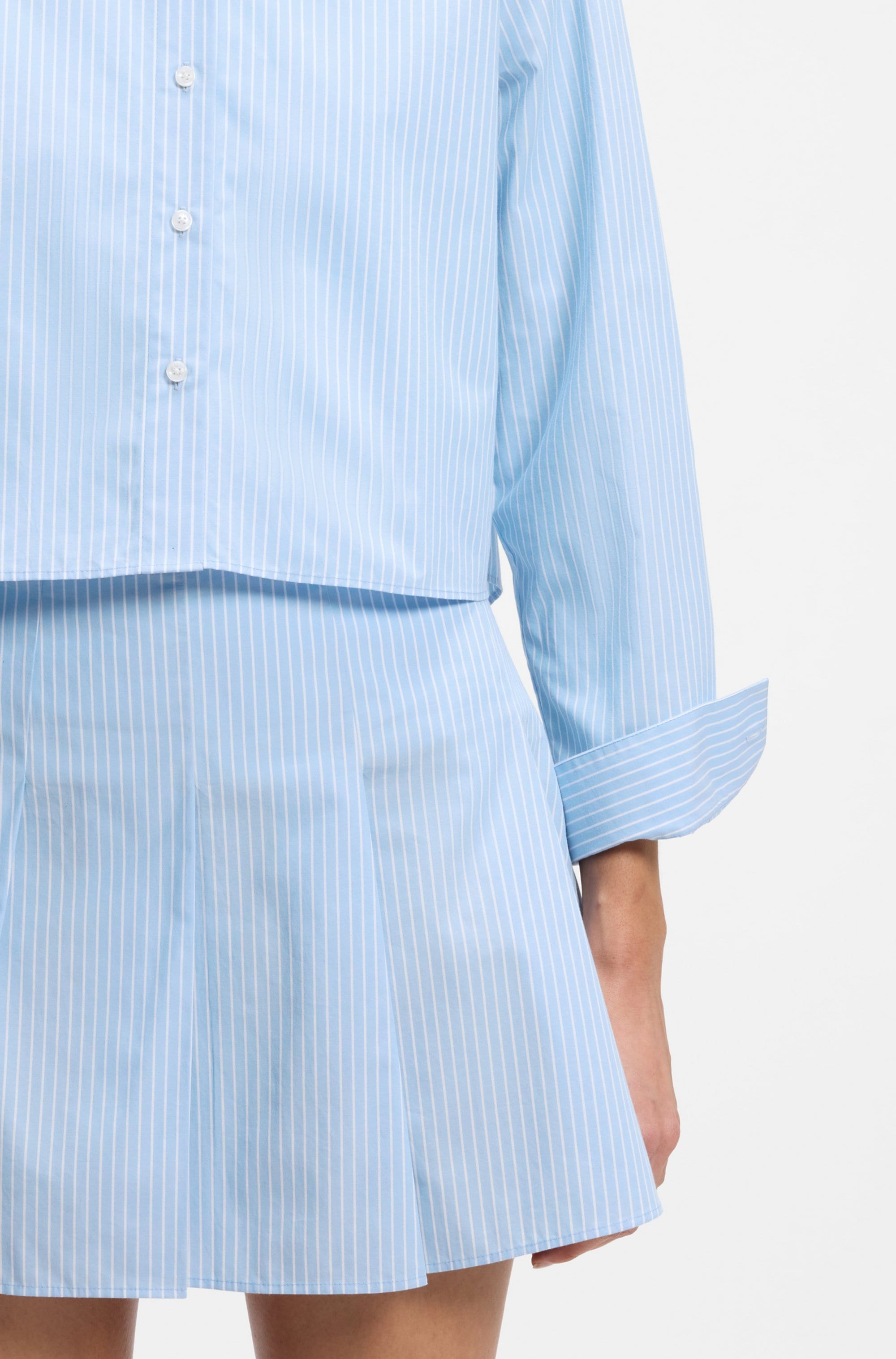 HUGO Blouse chemise »Epic« en popeline de coton, coupe décontractée