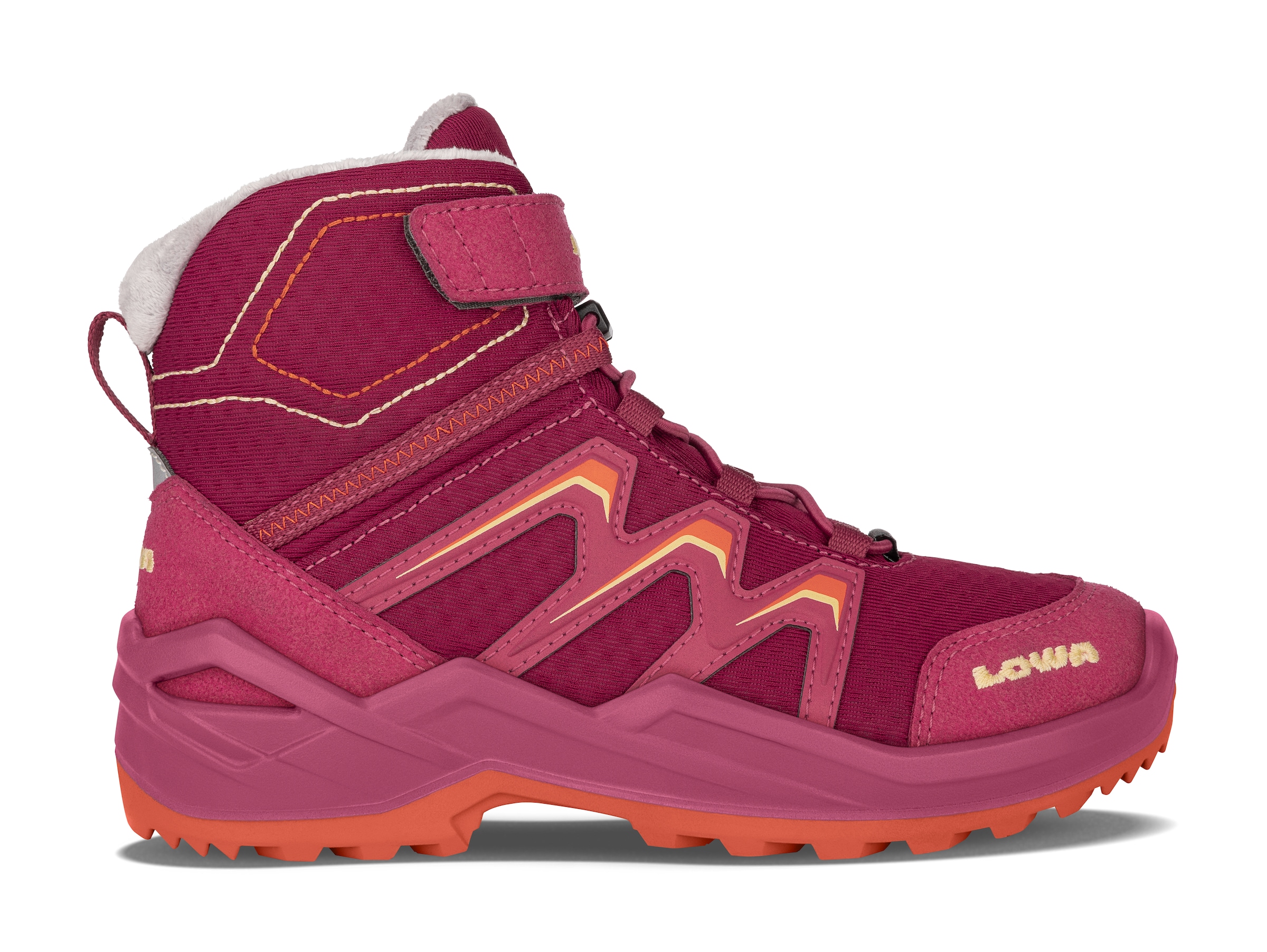 Lowa Winterstiefel »MADDOX WARM GORE-TEX® MID JR«  mit Klettverschluss, profilierte Gummilaufsohle, wasserdicht