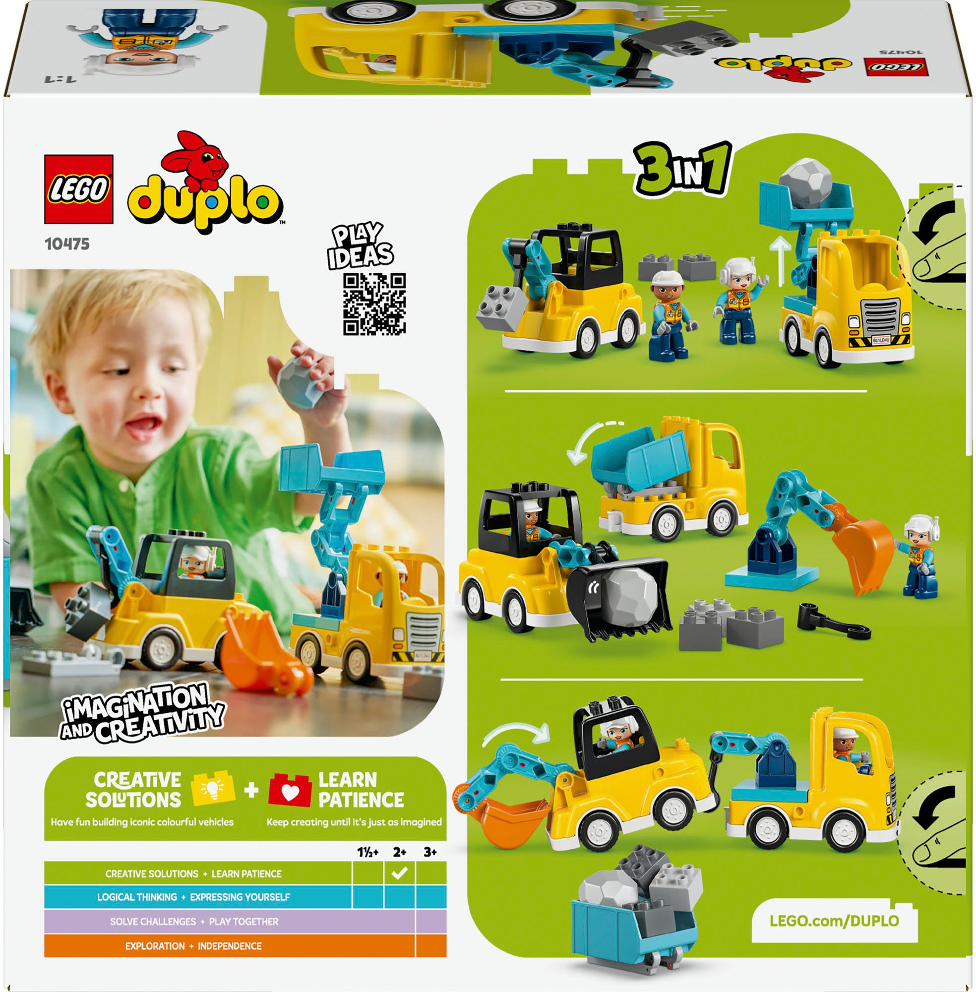 LEGO® Pions de construction »Baufahrzeuge – 3-in-1-Set (10475), LEGO DUPLO Town« Made in Europe