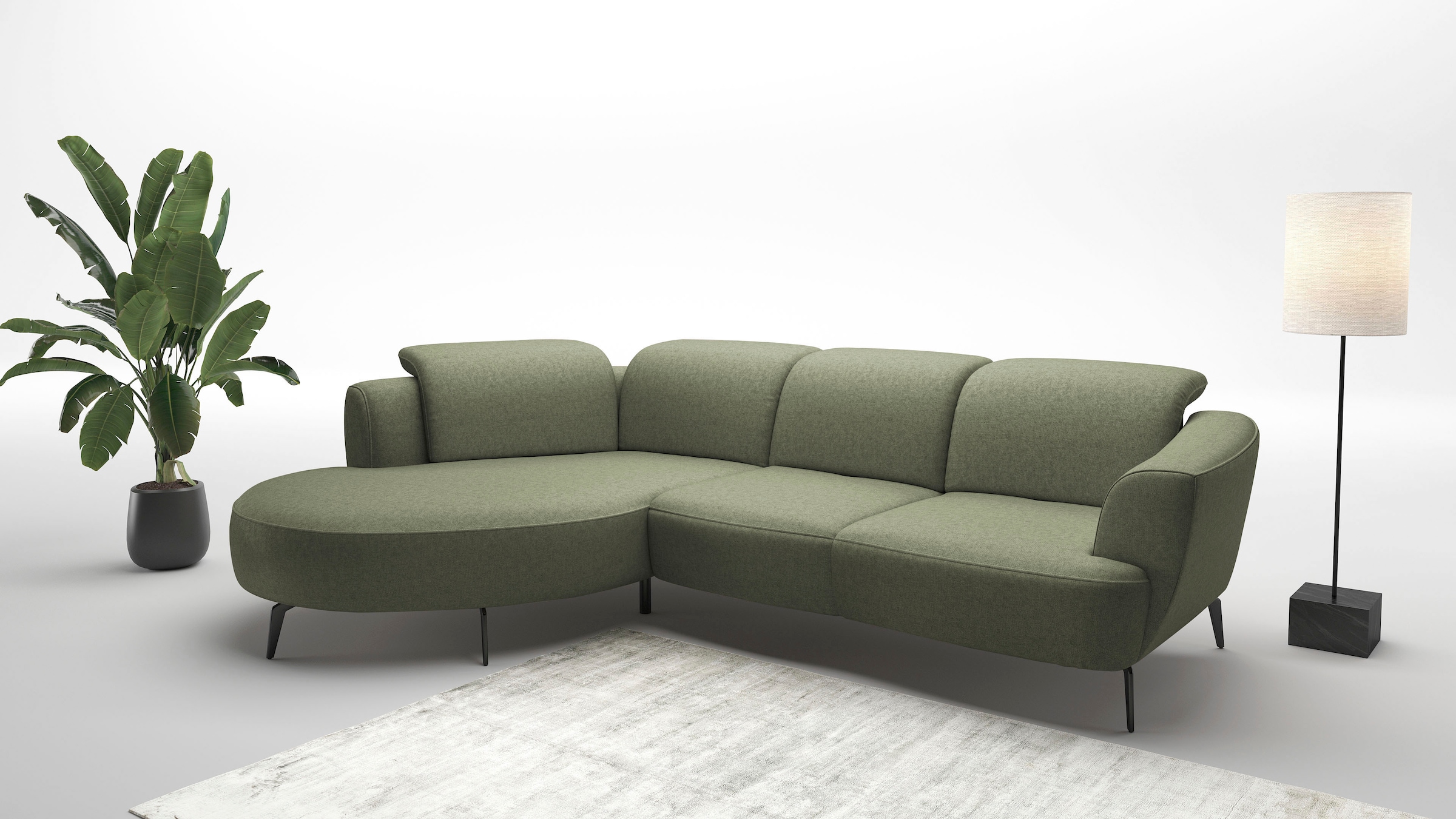 sit&more Canapé d'angle »Zoe« ink.Sitztiefenverstellung, wahlweise mit Kopfteilverstellung