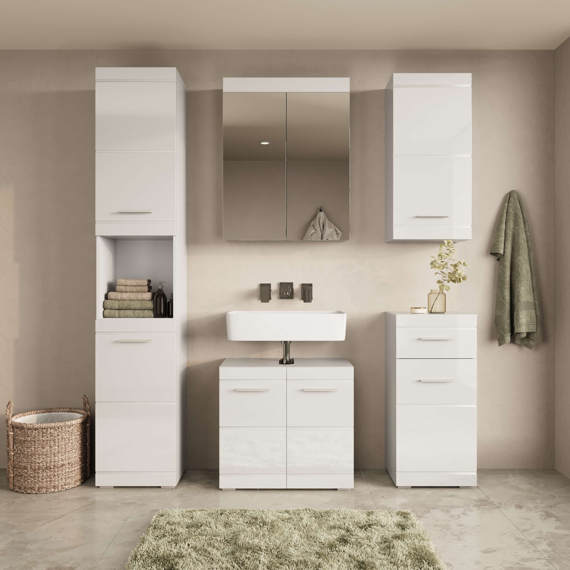 GOODproduct Ensemble de meubles de salle de bain »Föhr« Ensemble, 5 cuis tlg.
