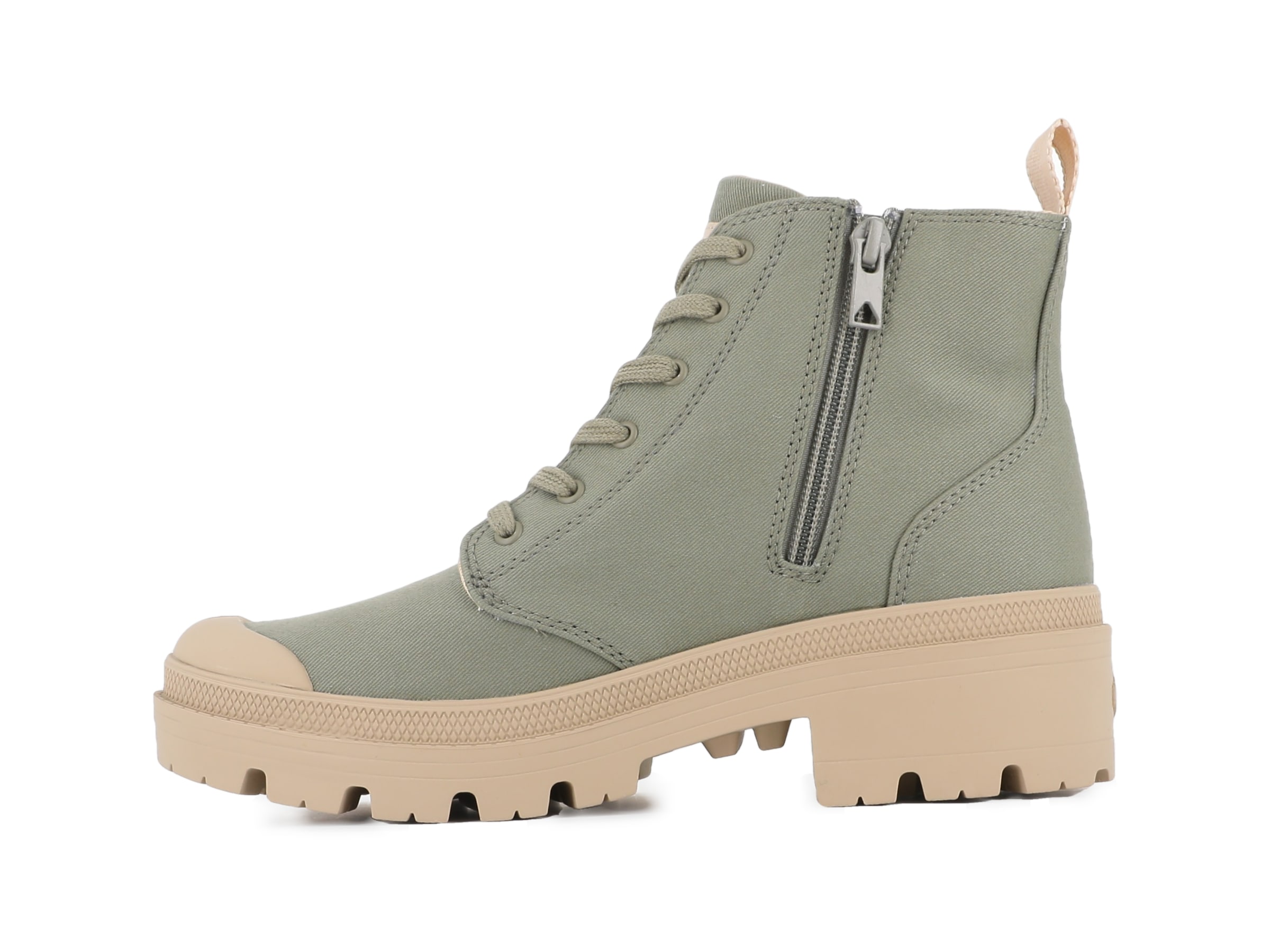 Palladium Schnürstiefelette »PALLABASE TWILL«  Schnürstiefel, Schnürboots aus Canvas mit Reissverschluss